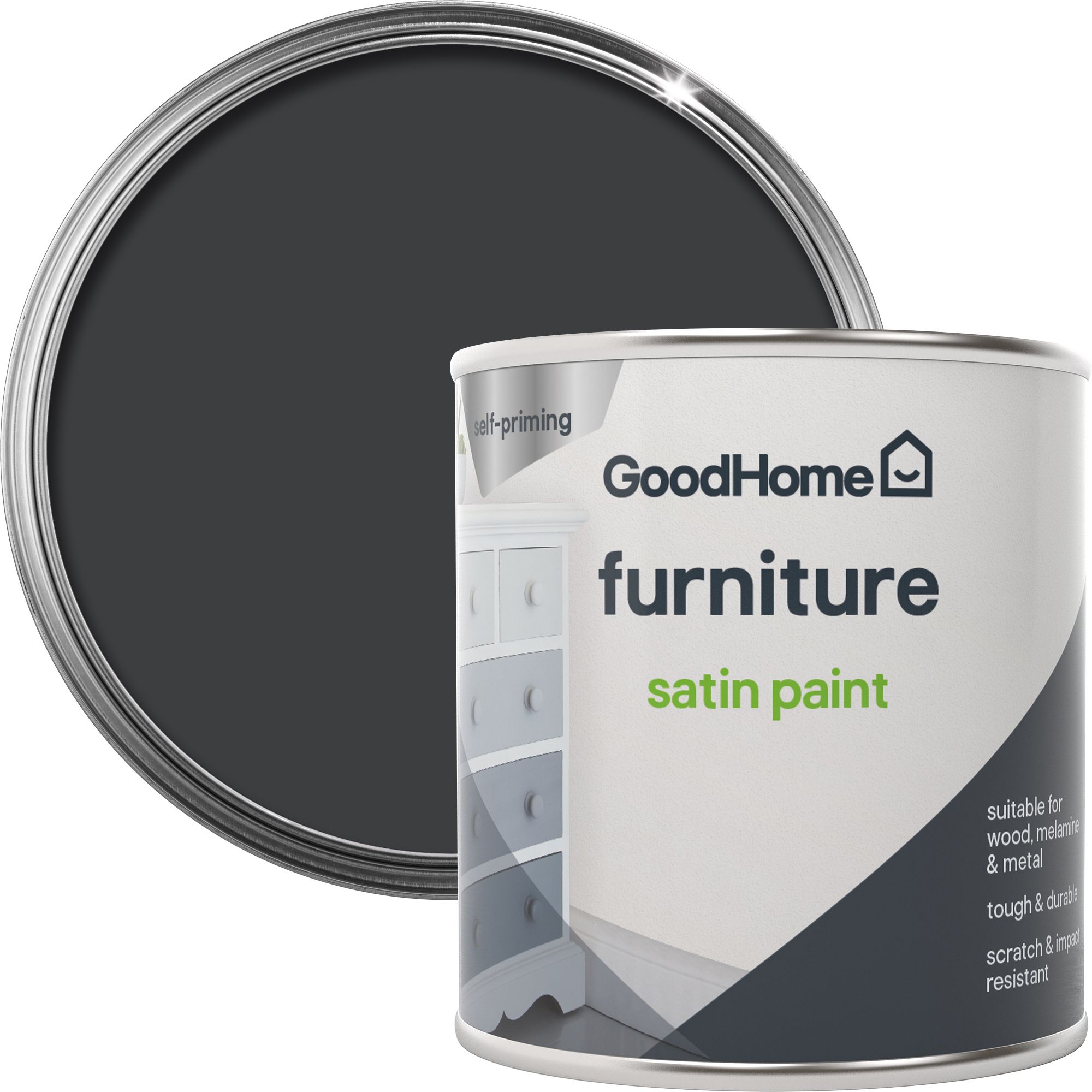 GoodHome Liberty Satin Furniture paint, 125ml