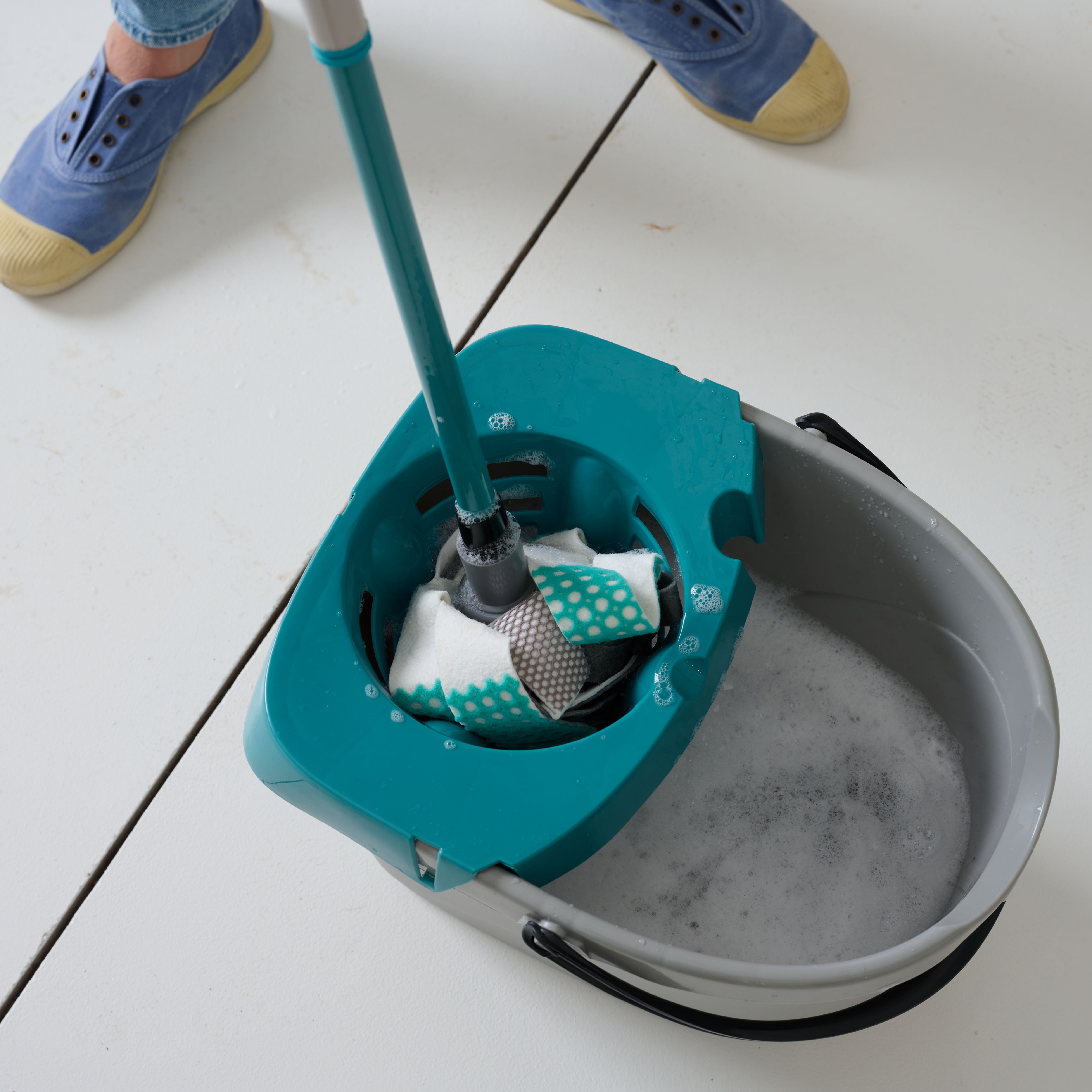GoodHome Light grey 14L Bucket & wringer