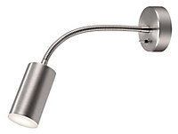 GoodHome Lignit Chrome effect Plug-in Wall light 41173