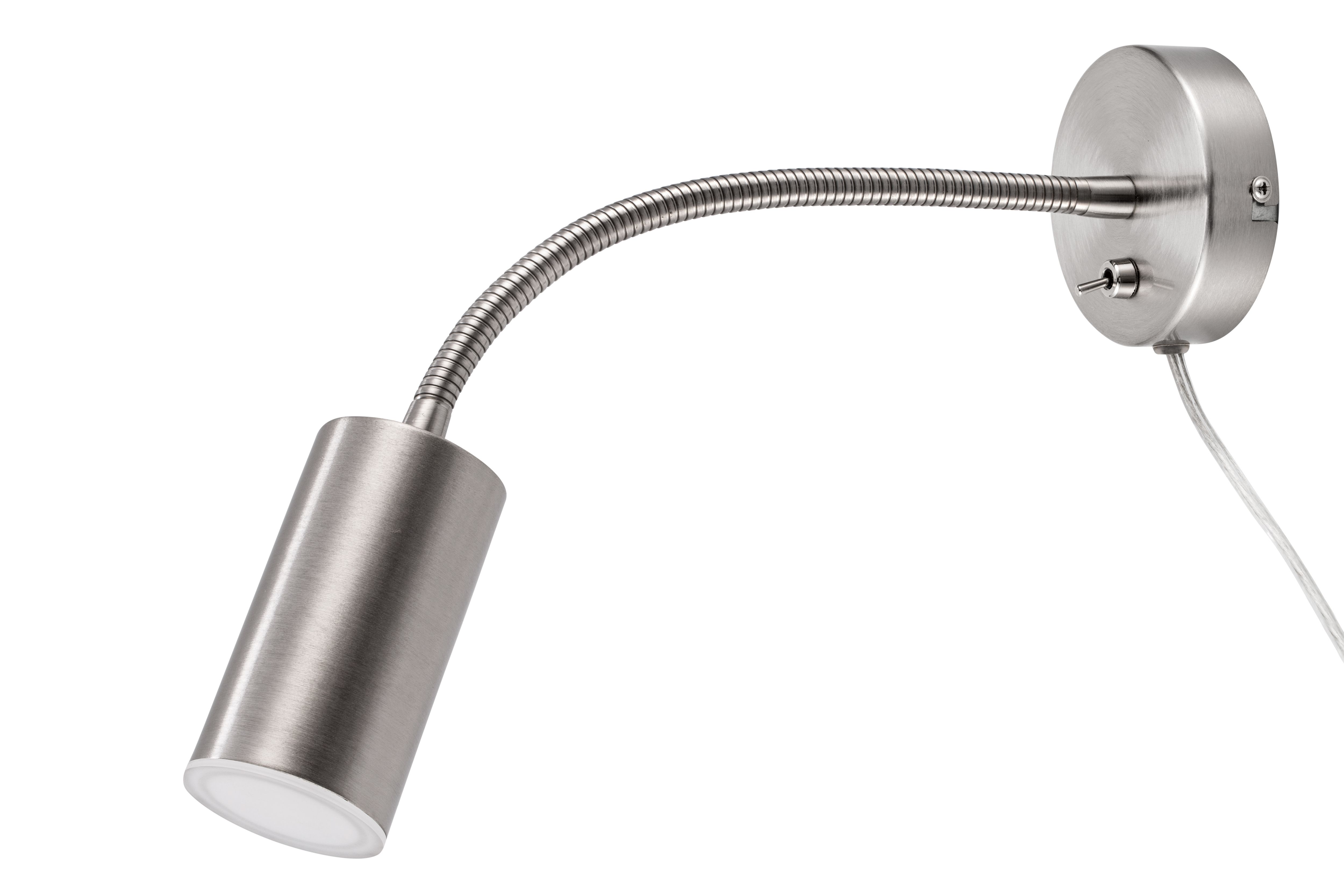 GoodHome Lignit Chrome effect Plug-in Wall light 41173