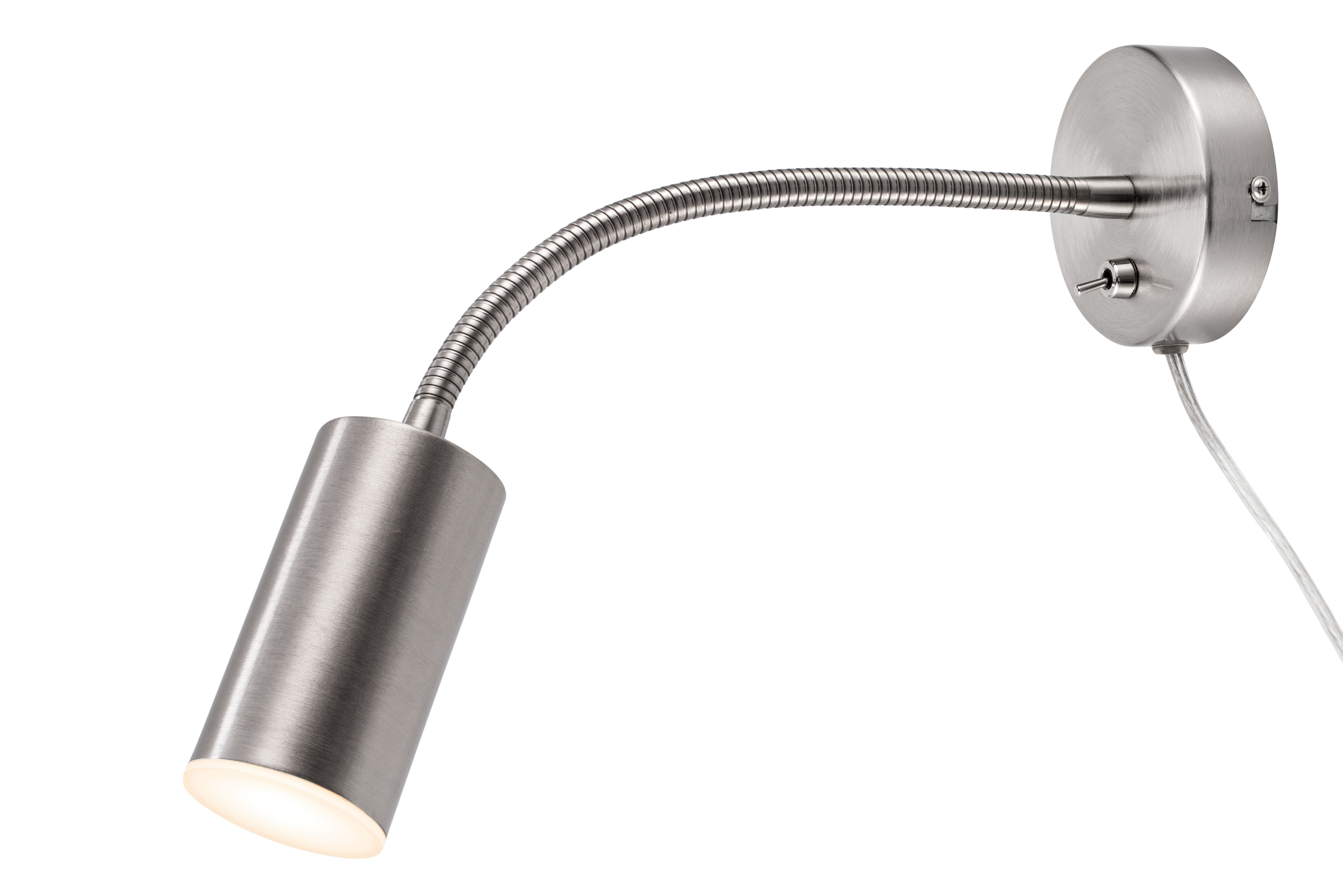 GoodHome Lignit Chrome effect Plug-in Wall light 41173