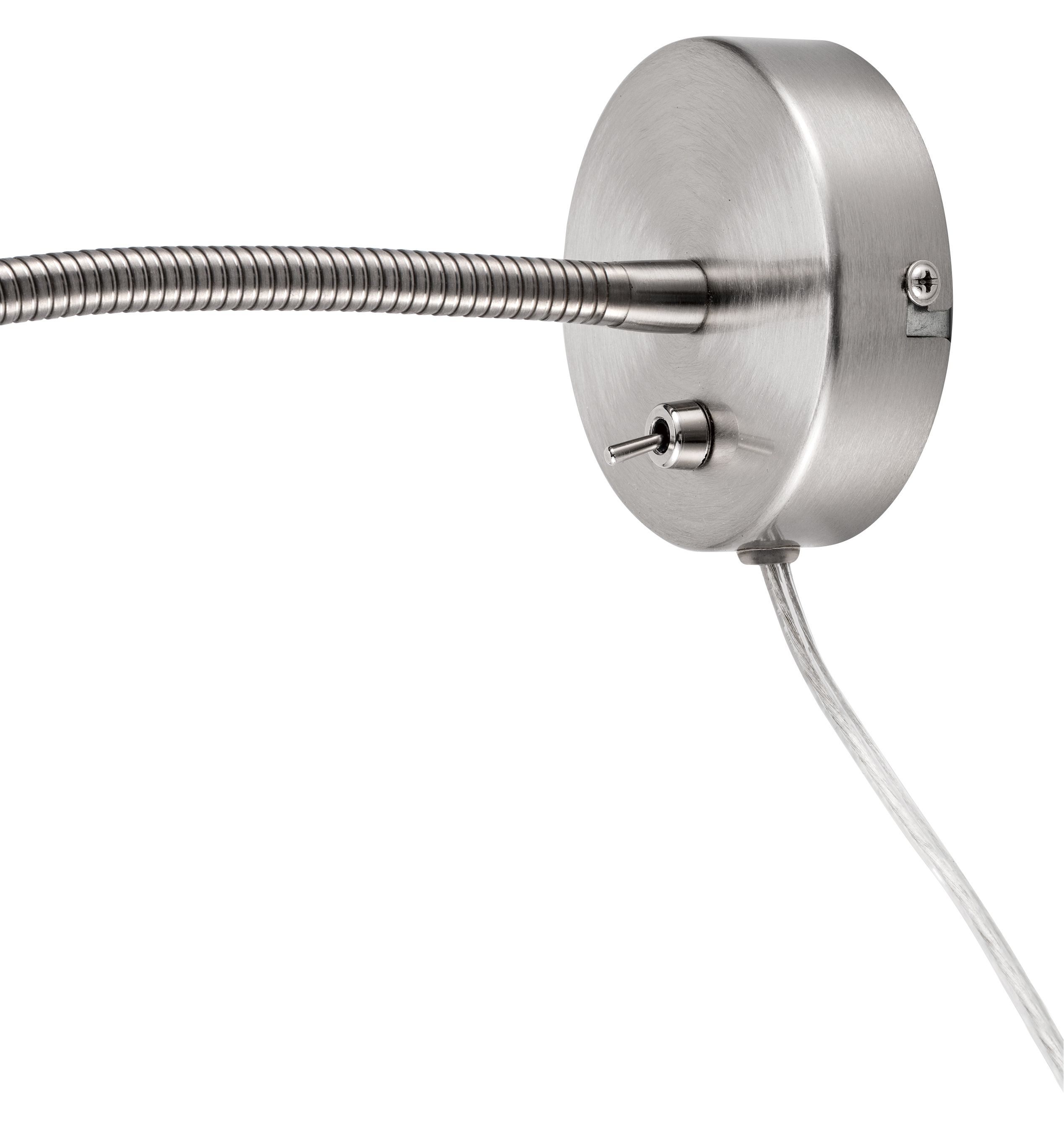 GoodHome Lignit Chrome effect Plug-in Wall light 41173
