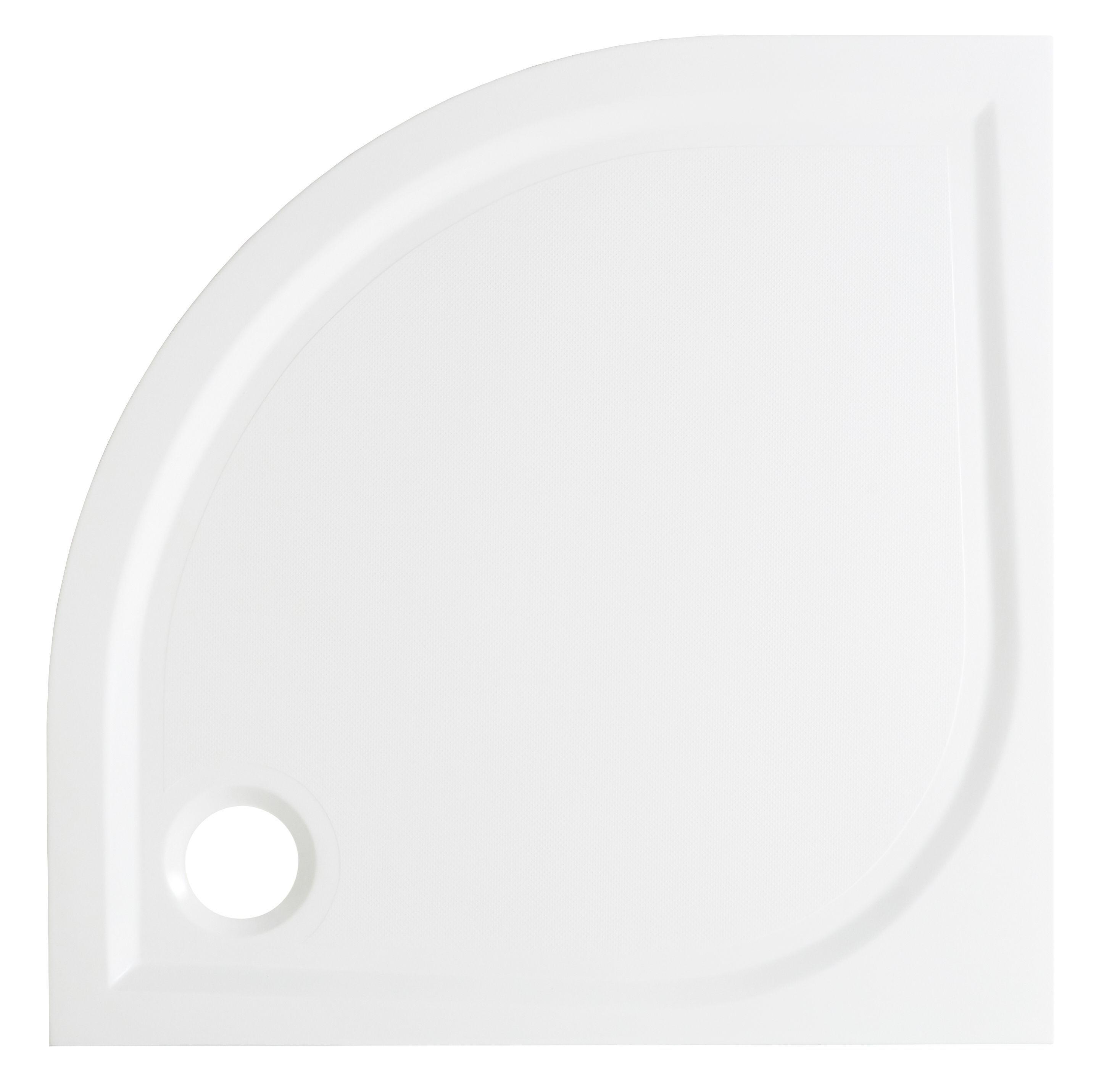 GoodHome Limski White Quadrant Left-hand drainer Shower tray (L)800mm (W)800mm (H) 27mm
