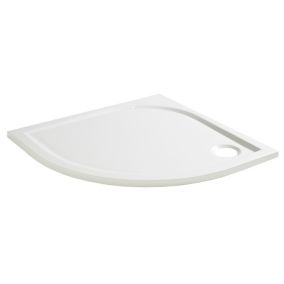 GoodHome Limski White Quadrant Left-hand drainer Shower tray (L)800mm (W)800mm