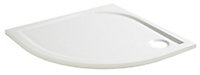GoodHome Limski White Quadrant Left-hand drainer Shower tray (L)900mm (W)900mm