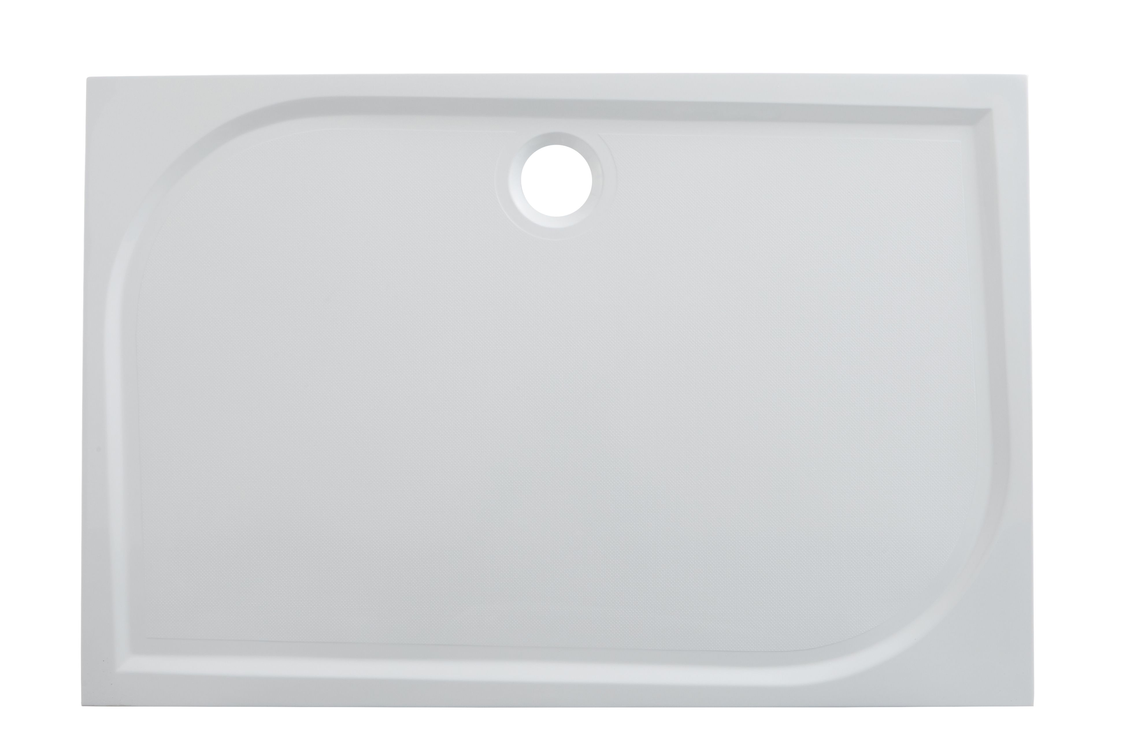 GoodHome Limski White Rectangular Centre drain Shower tray (L)1200mm (W)700mm (H) 27mm