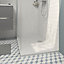 GoodHome Limski White Rectangular Centre drain Shower tray (L)1200mm (W)700mm