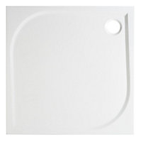 GoodHome Limski White Square Left-hand drainer Shower tray (L)760mm (W)760mm