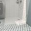 GoodHome Limsky Gloss White Rectangular Reversible drainer Shower tray (L)90cm (W)140cm (H)2.8cm