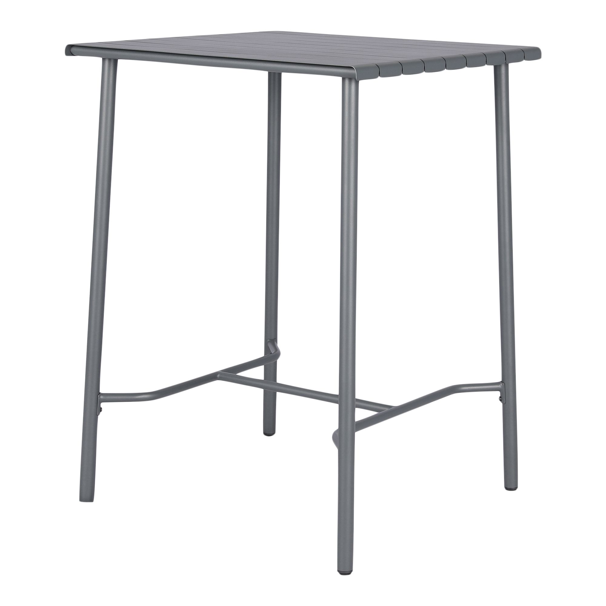 GoodHome Lithari Grey Metal 2 seater Square Cocktail table
