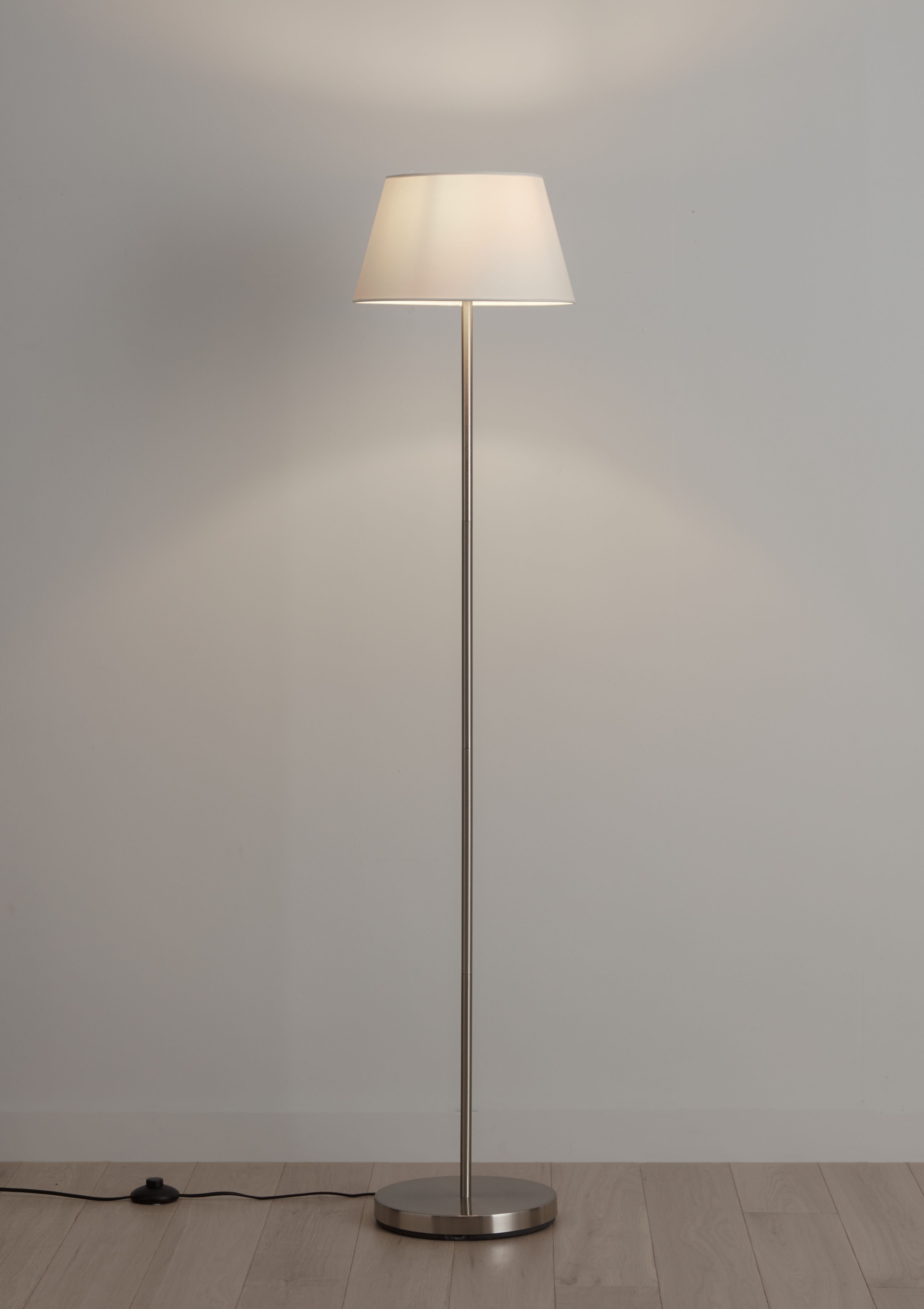 GoodHome Lokombi Cream Fabric dyed Light shade (D)30cm