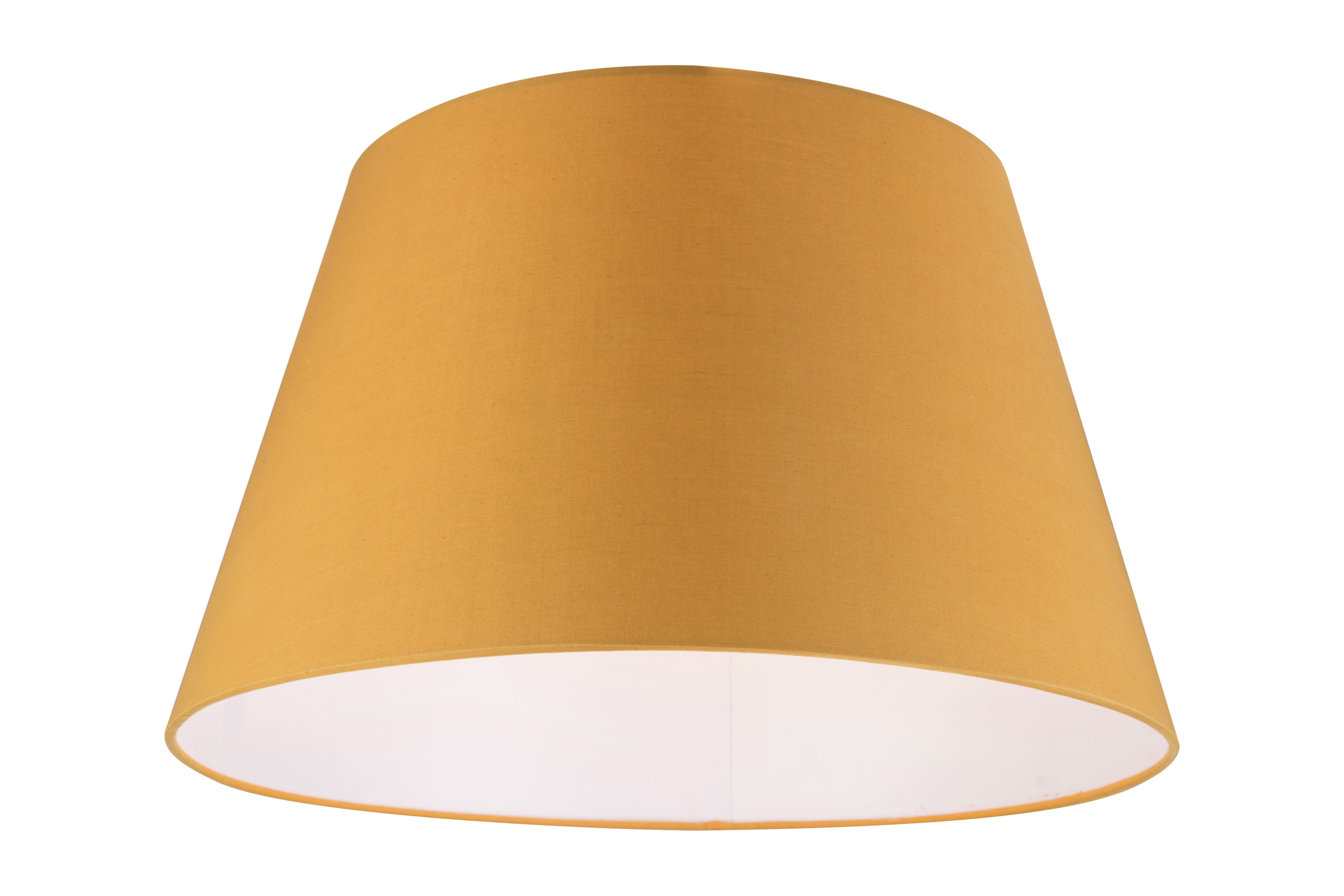 GoodHome Lokombi Mustard yellow Fabric dyed Light shade (D)40cm