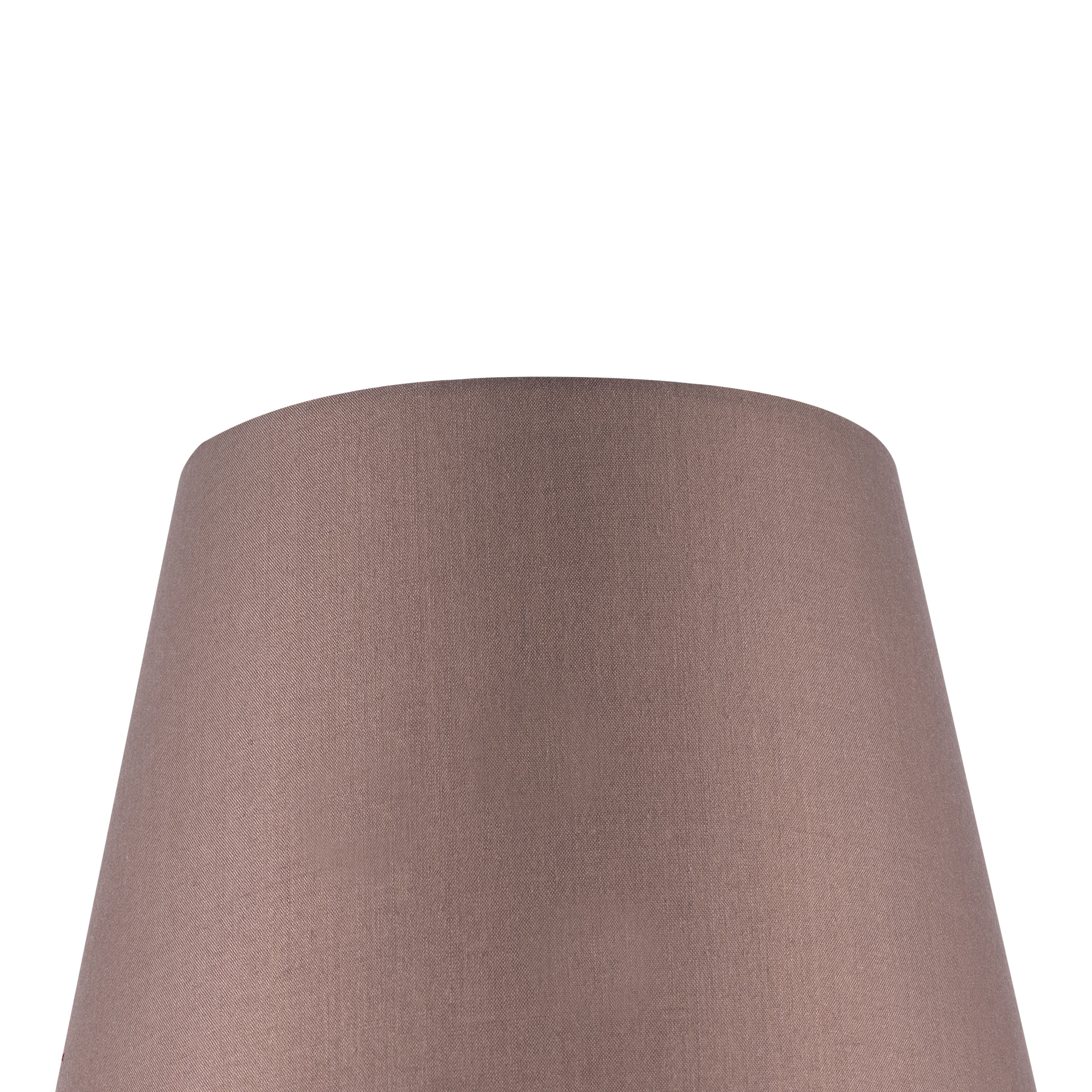 GoodHome Lokombi Taupe Fabric dyed Light shade (D)20cm