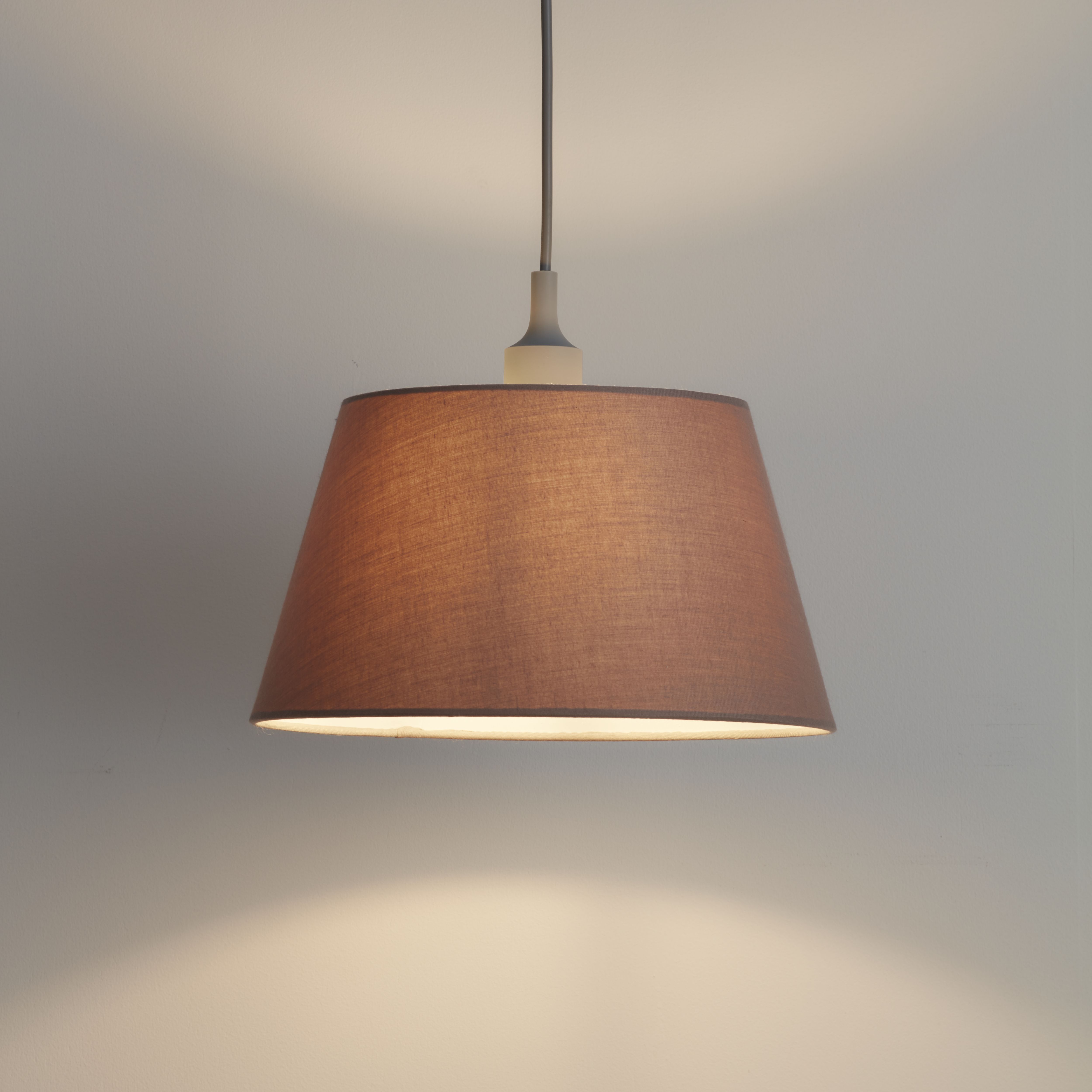 Goodhome Lokombi Taupe Fabric Dyed Light Shade D 300mm Tradepoint