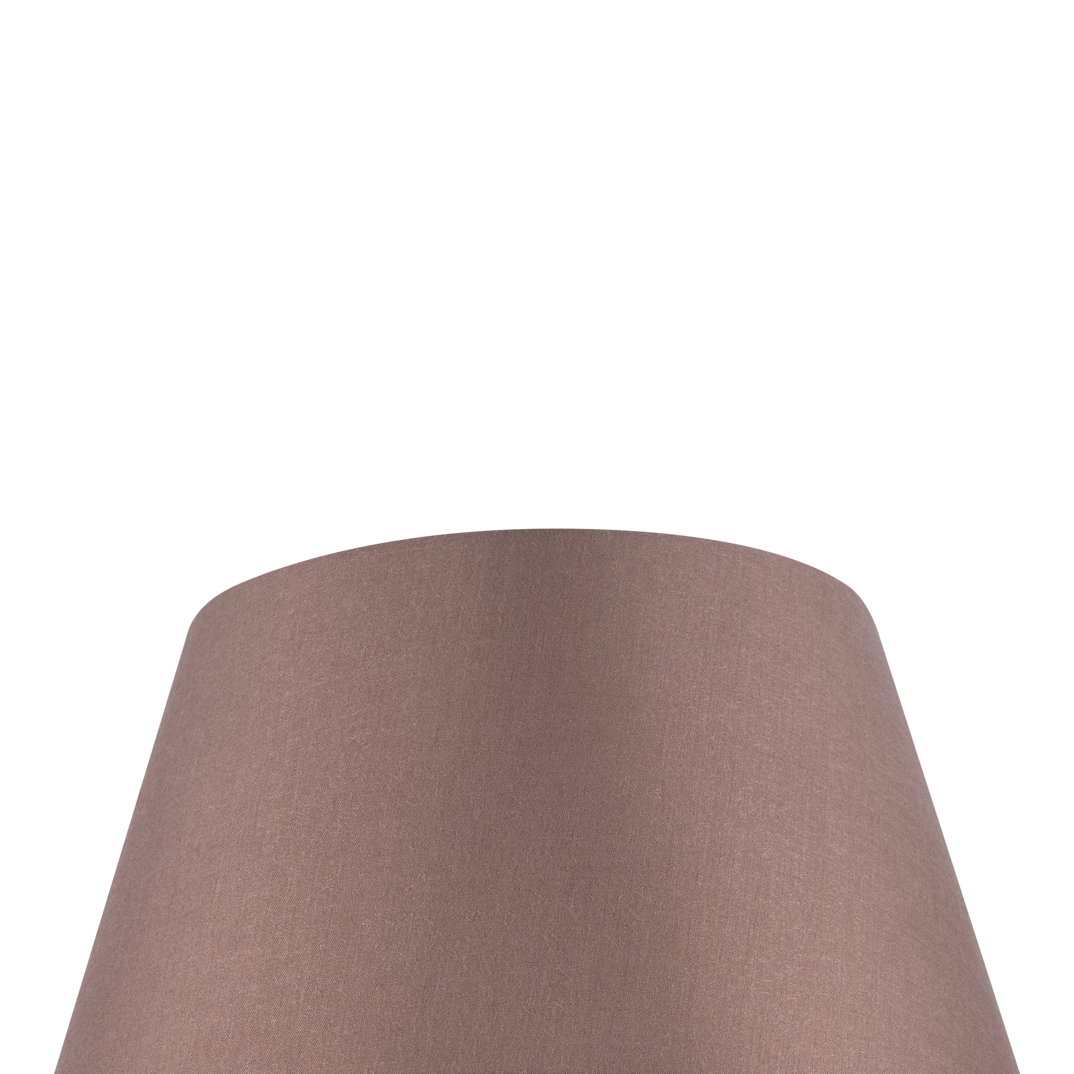 GoodHome Lokombi Taupe Fabric dyed Light shade (D)30cm