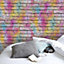 GoodHome Lokta Multicolour Brick effect Brick Textured Wallpaper
