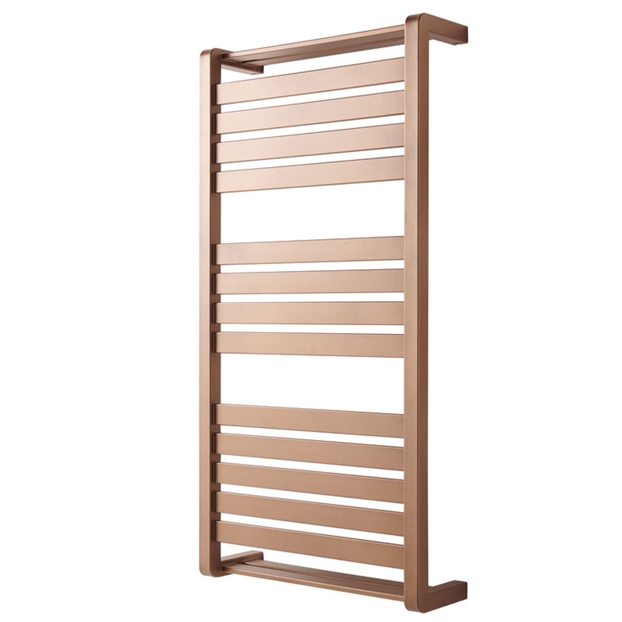 GoodHome Loreto Copper Flat Towel warmer (W)500mm x (H)1000mm
