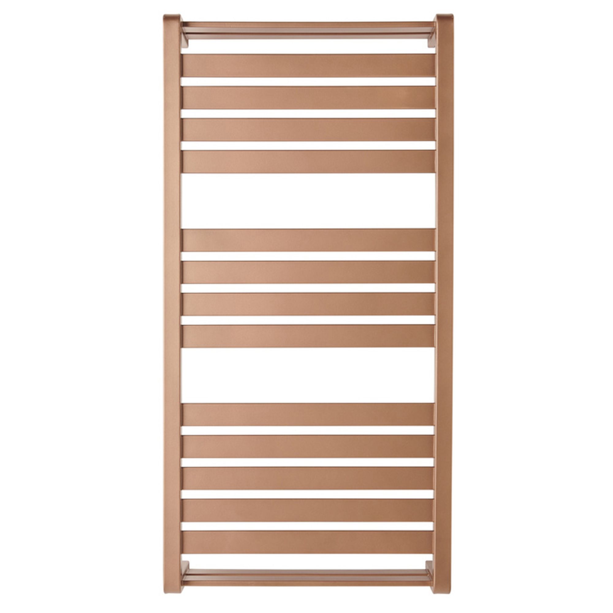 GoodHome Loreto Copper Flat Towel warmer (W)500mm x (H)1000mm