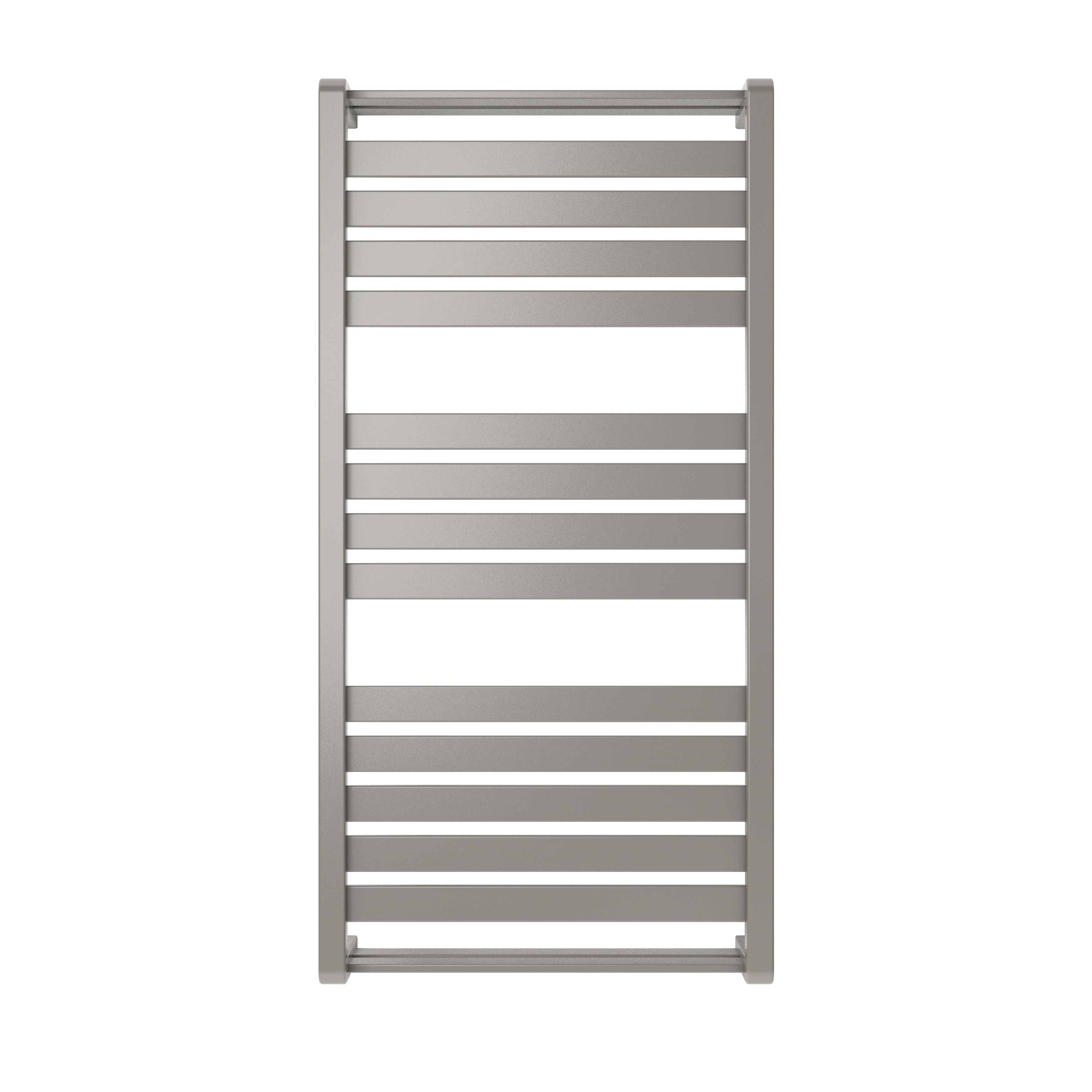 GoodHome Loreto Grey Flat Towel warmer (W)500mm x (H)1000mm