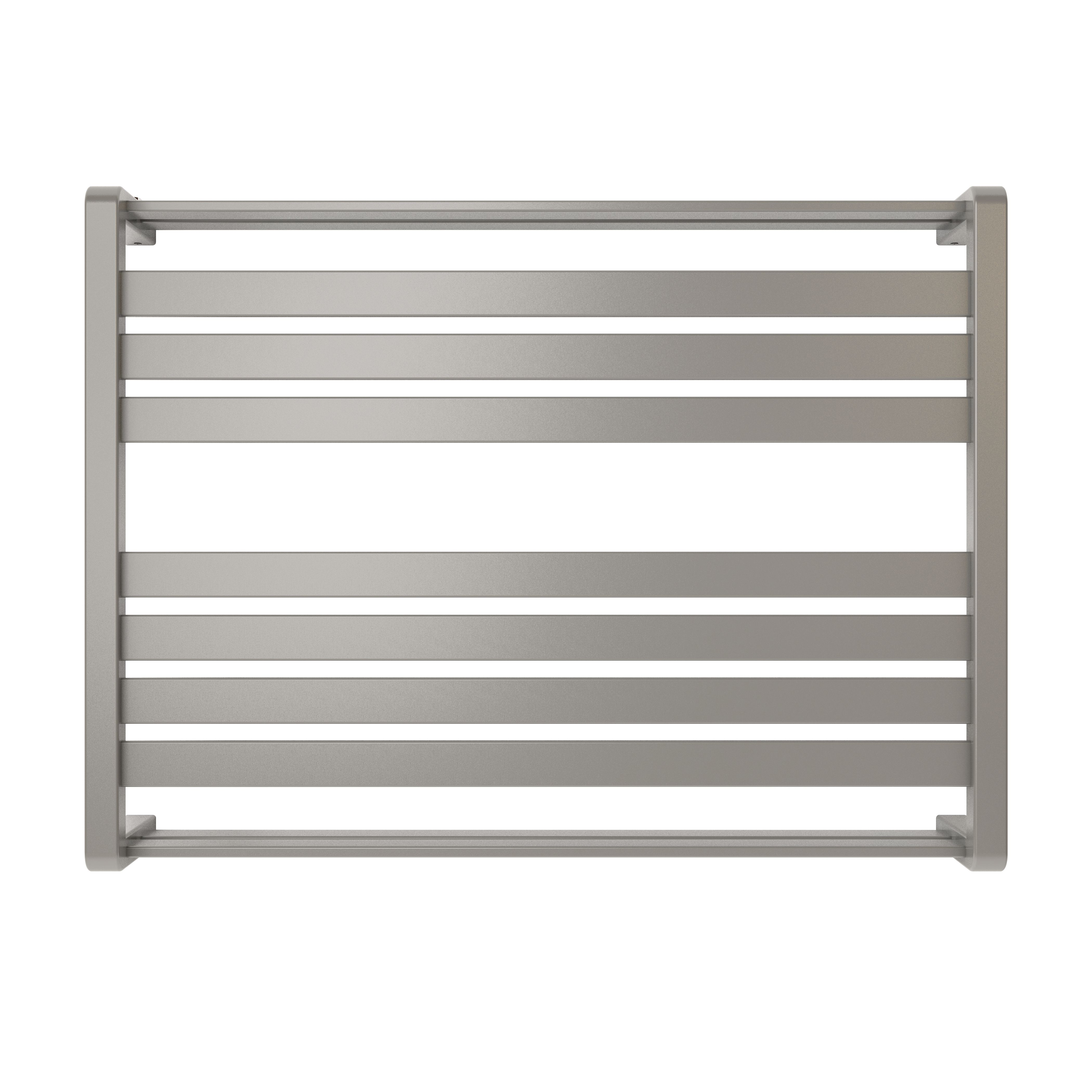 GoodHome Loreto Grey Flat Towel warmer (W)800mm x (H)600mm