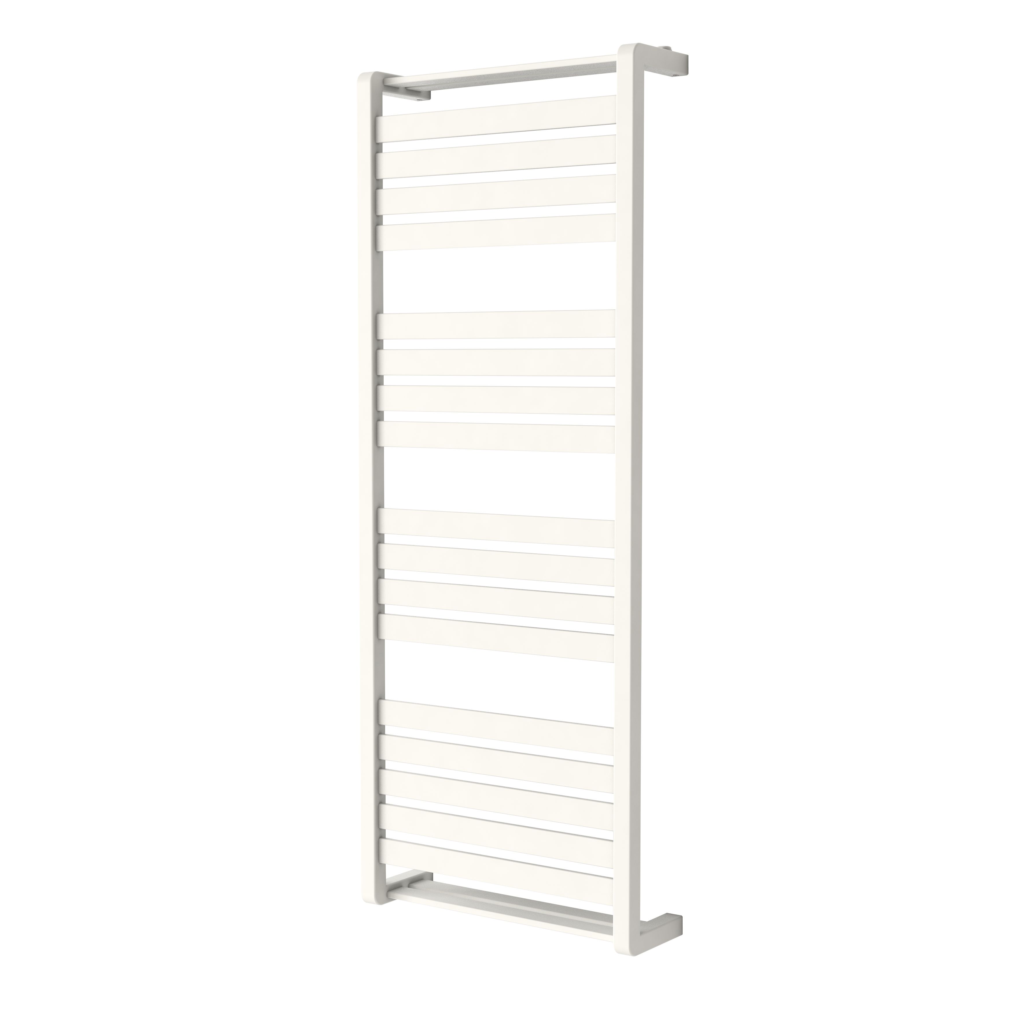 GoodHome Loreto White Flat Towel warmer (W)500mm x (H)1300mm