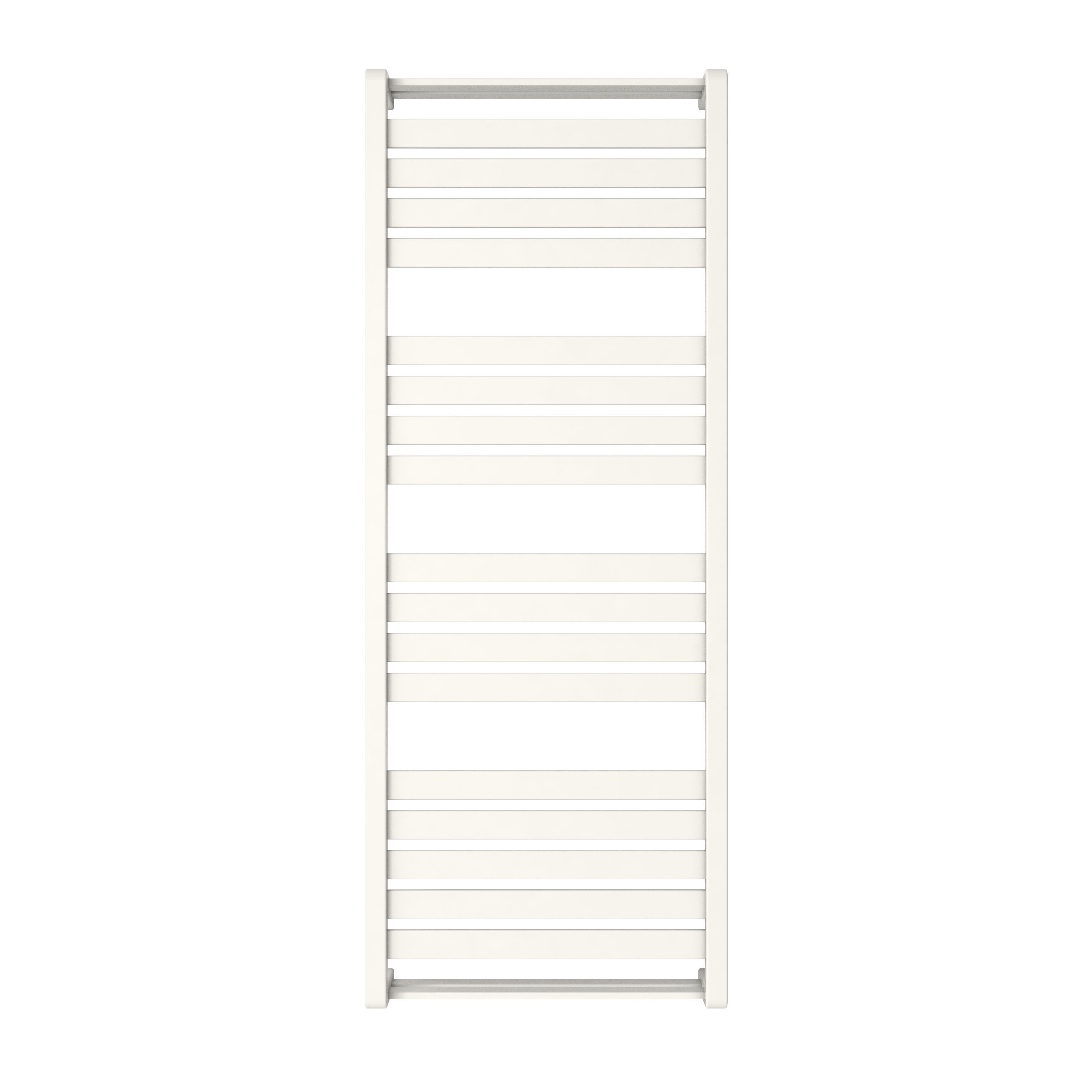 GoodHome Loreto White Flat Towel warmer (W)500mm x (H)1300mm