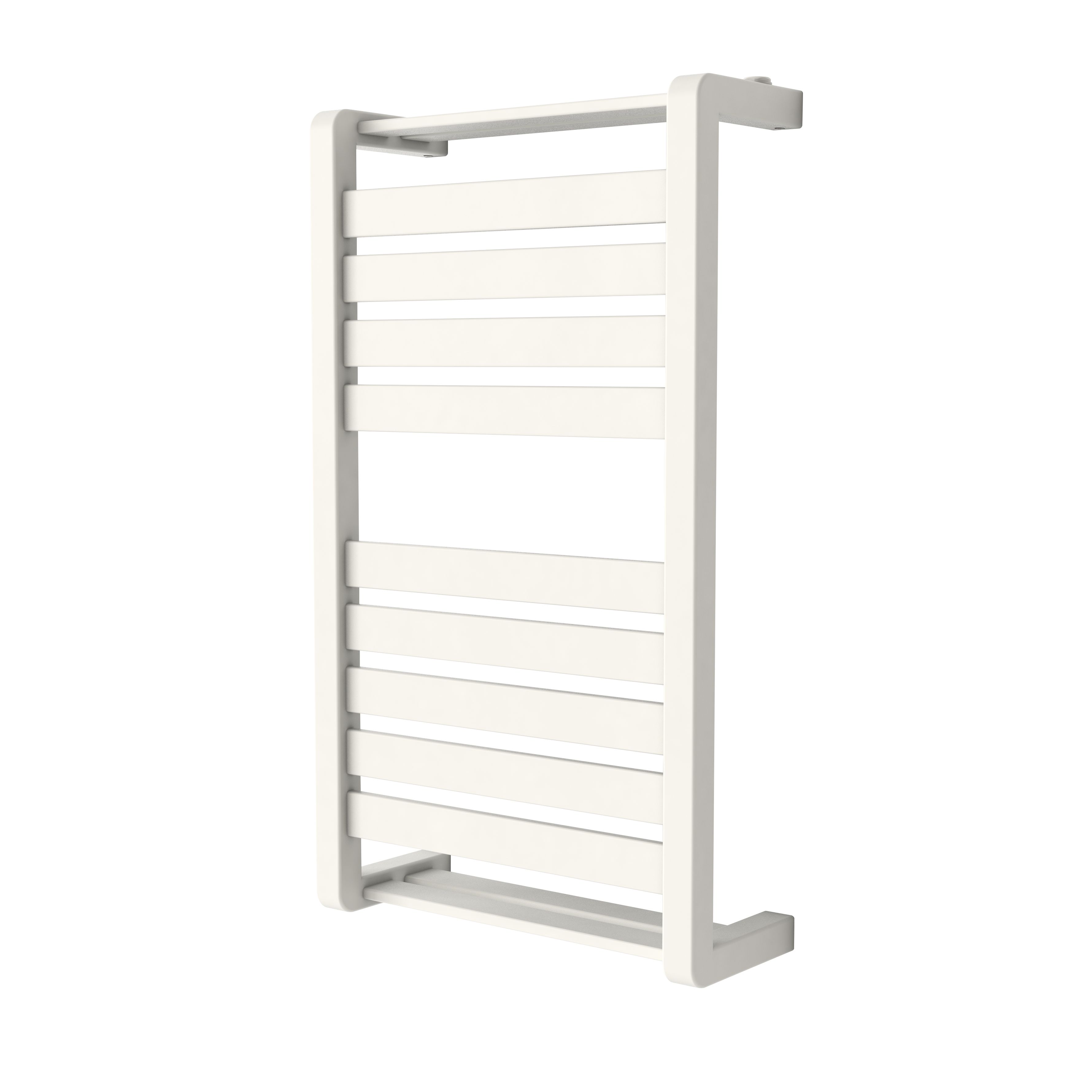 GoodHome Loreto, White Vertical Flat Towel radiator (W)400mm x (H)700mm