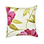 GoodHome Louga Green, pink & white Floral Indoor Cushion (L)45cm x (W)45cm