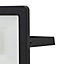 GoodHome Lucan AFD1019-IB Black Mains-powered Cool white Outdoor LED PIR Floodlight 3000lm