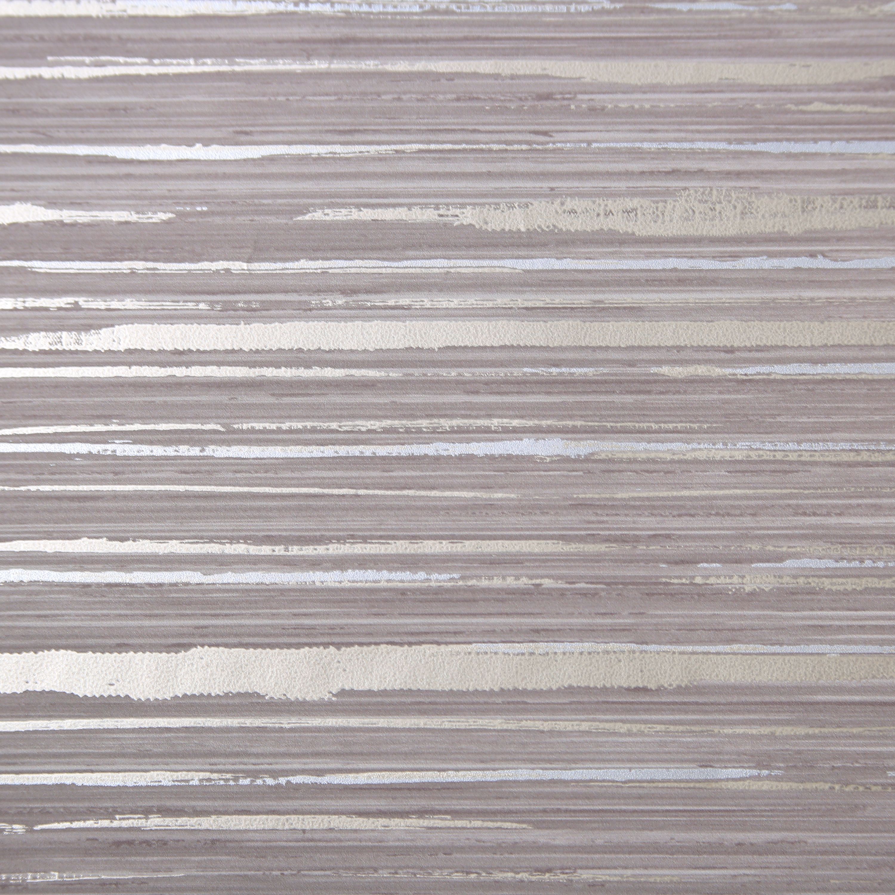 GoodHome Lucidum Grey Striped Metallic effect Smooth Wallpaper Sample