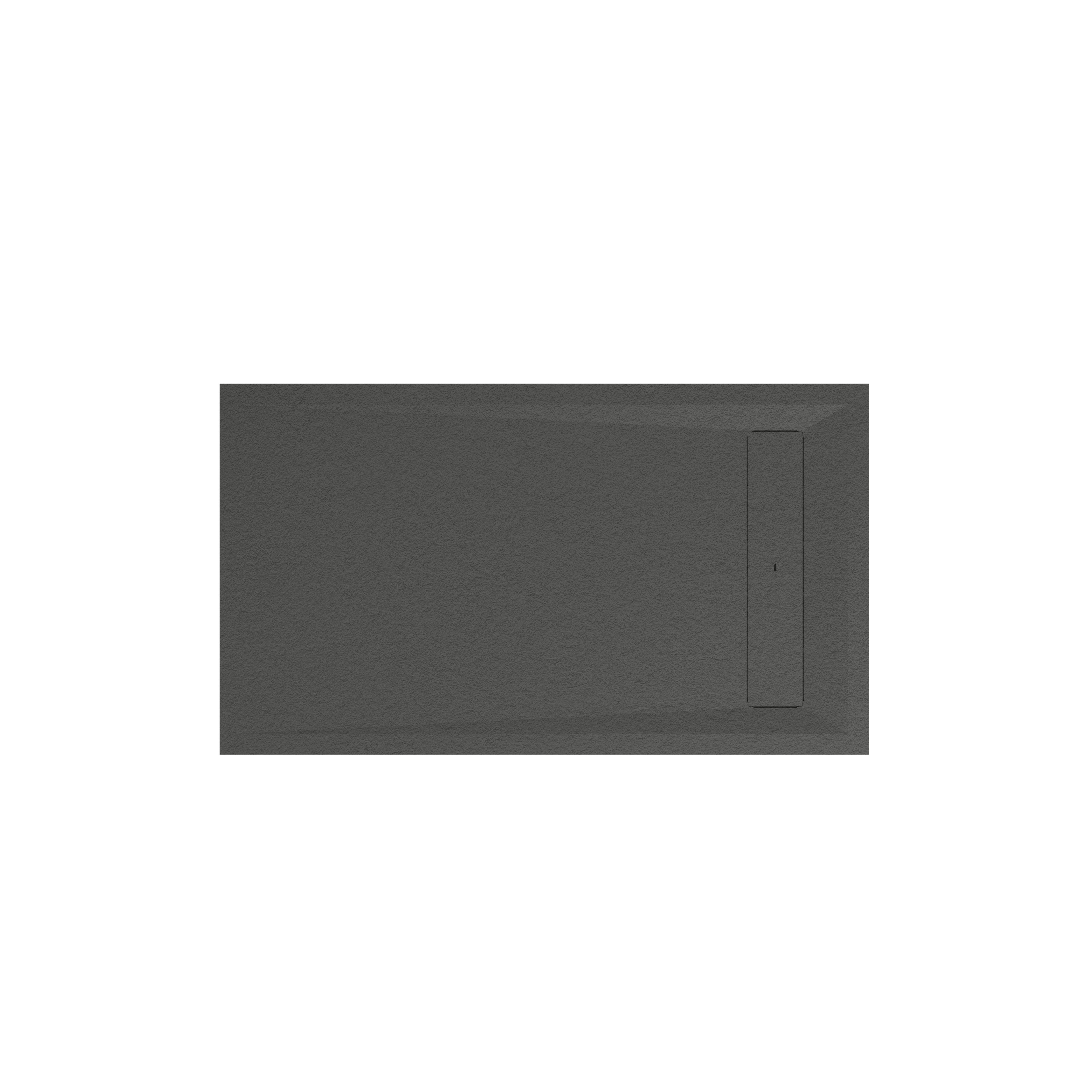 GoodHome Luiro Matt Black Rectangular Reversible drainer Shower tray (L)1400mm (W)800mm (H) 35mm