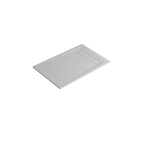 GoodHome Luiro Matt White Rectangular Reversible drainer Shower tray (L)1200mm (W)800mm (H) 32mm