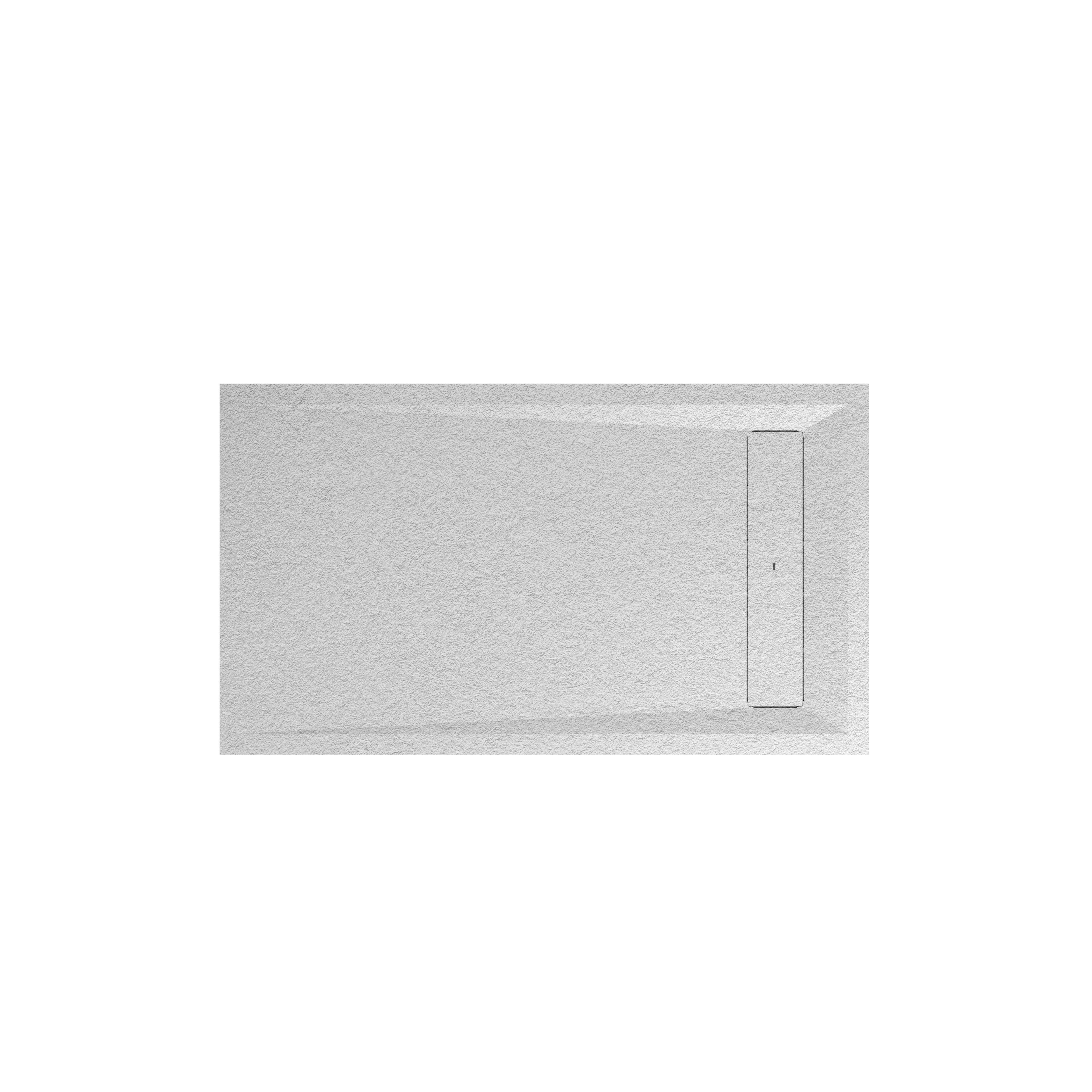 GoodHome Luiro Matt White Rectangular Reversible drainer Shower tray (L)1400mm (W)800mm (H) 35mm