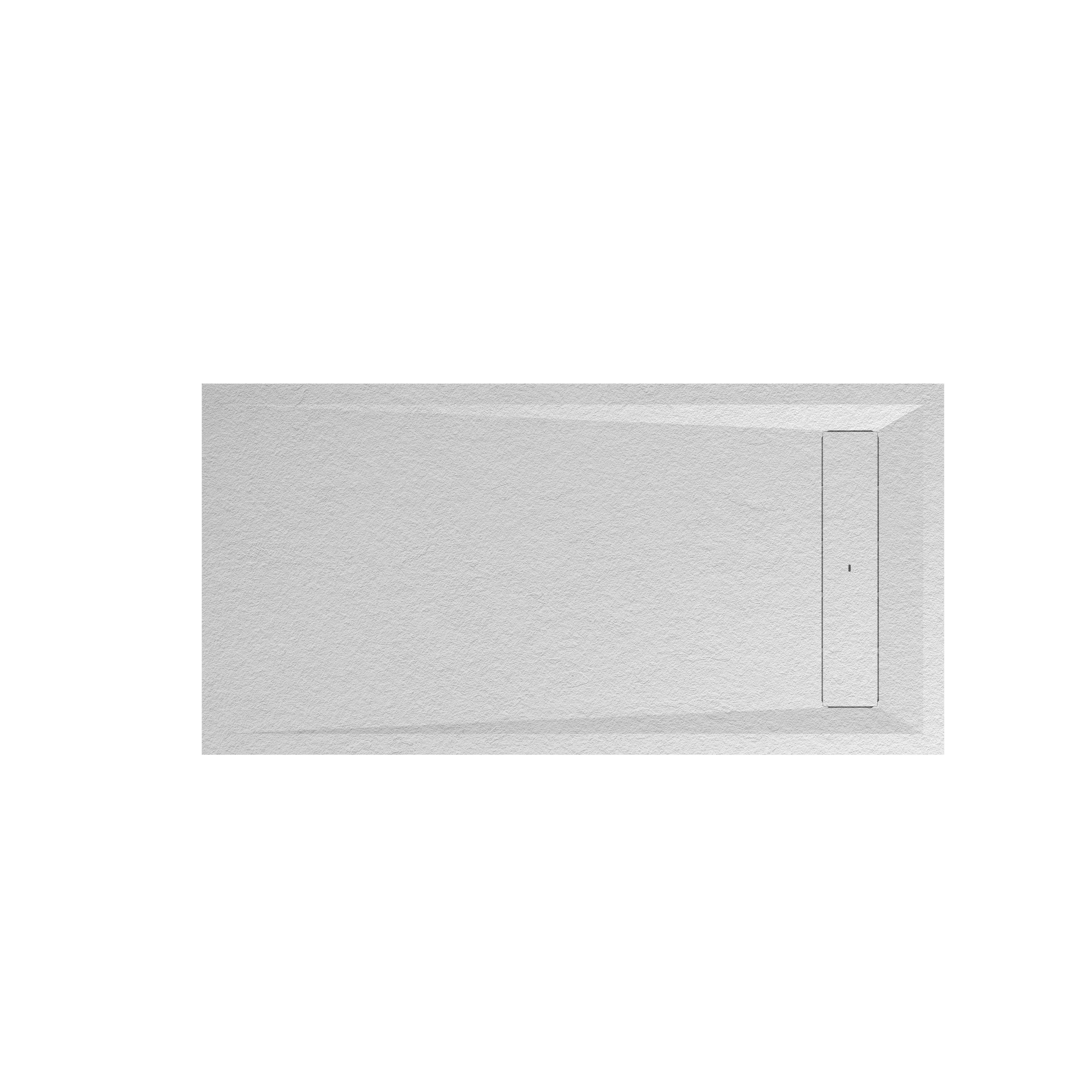 GoodHome Luiro Matt White Rectangular Reversible drainer Shower tray (L)1600mm (W)800mm (H) 38mm