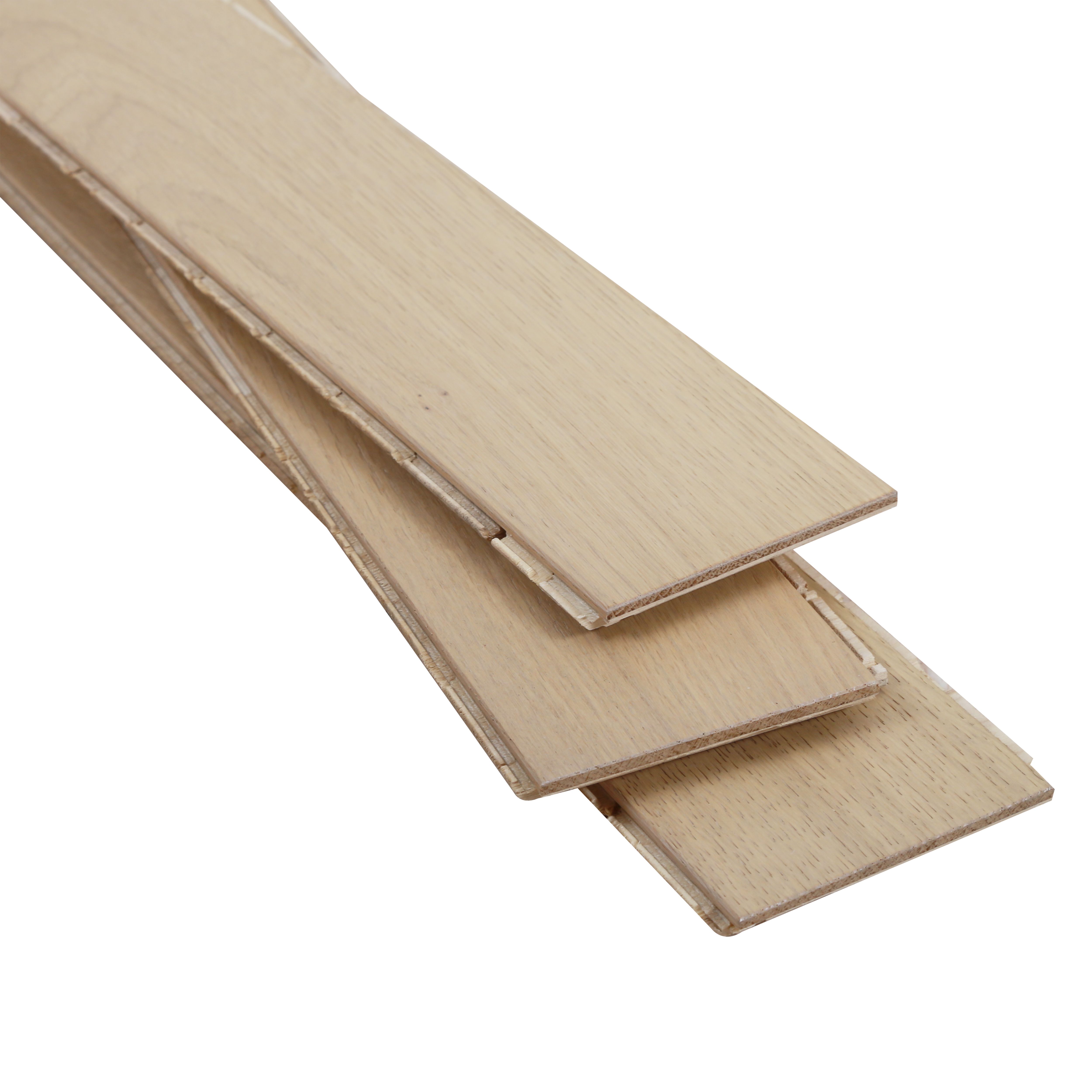 GoodHome Lulea Modern Herringbone Natural Oak Engineered Real wood top layer flooring, 1.94m² Pack of 36