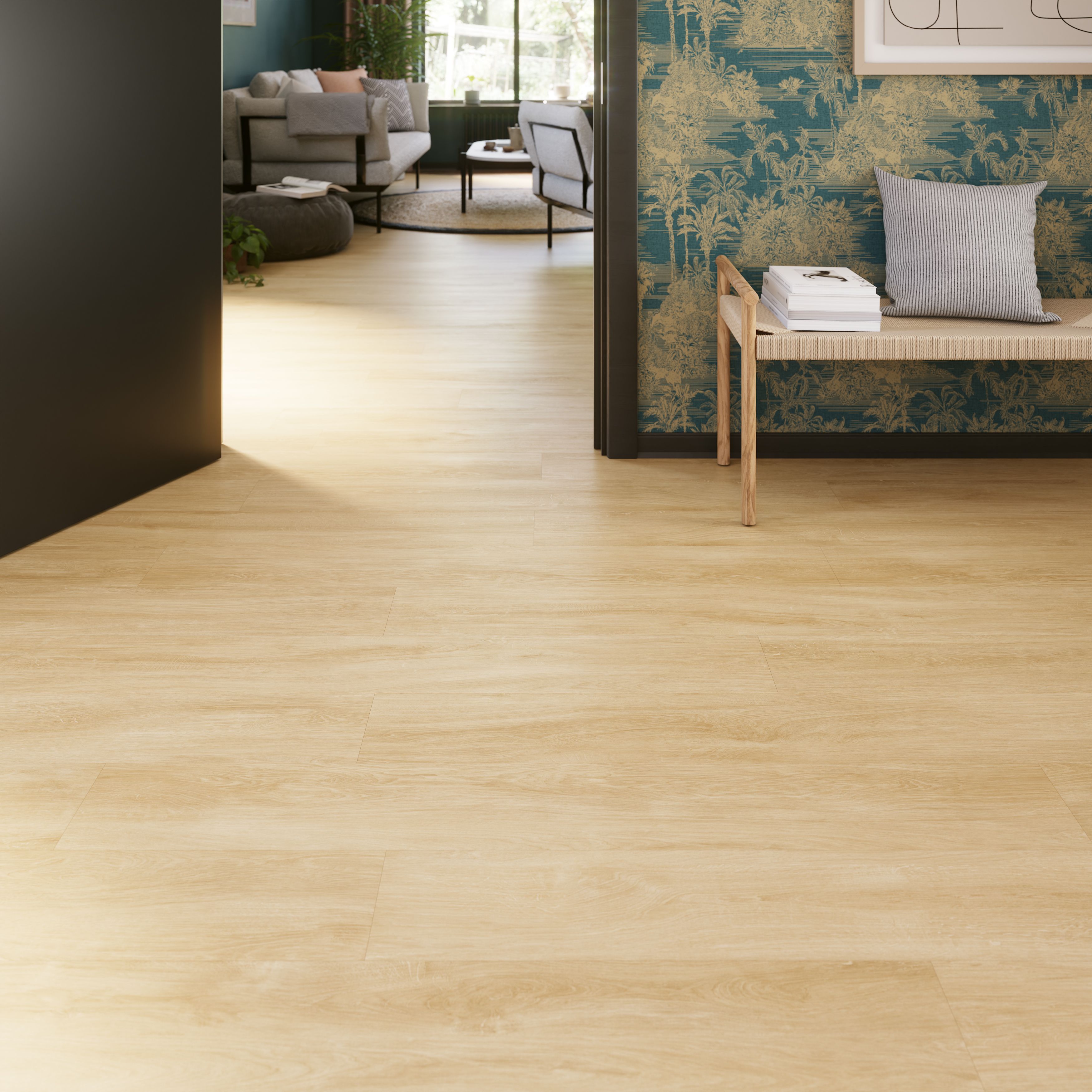 GoodHome Lulea Wood effect Laminate Flooring, 1.995m²