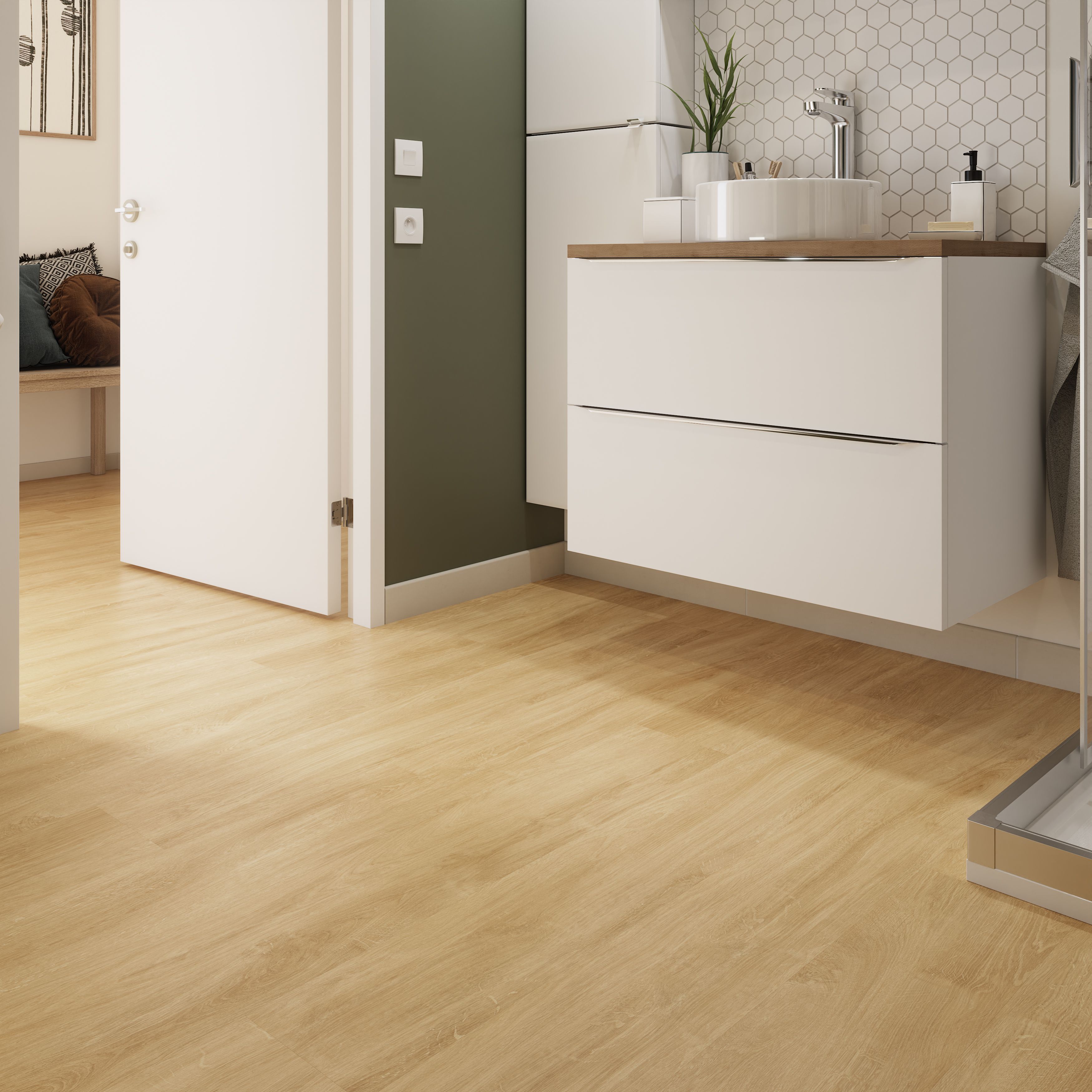 GoodHome Lulea Wood effect Laminate Flooring, 1.995m²