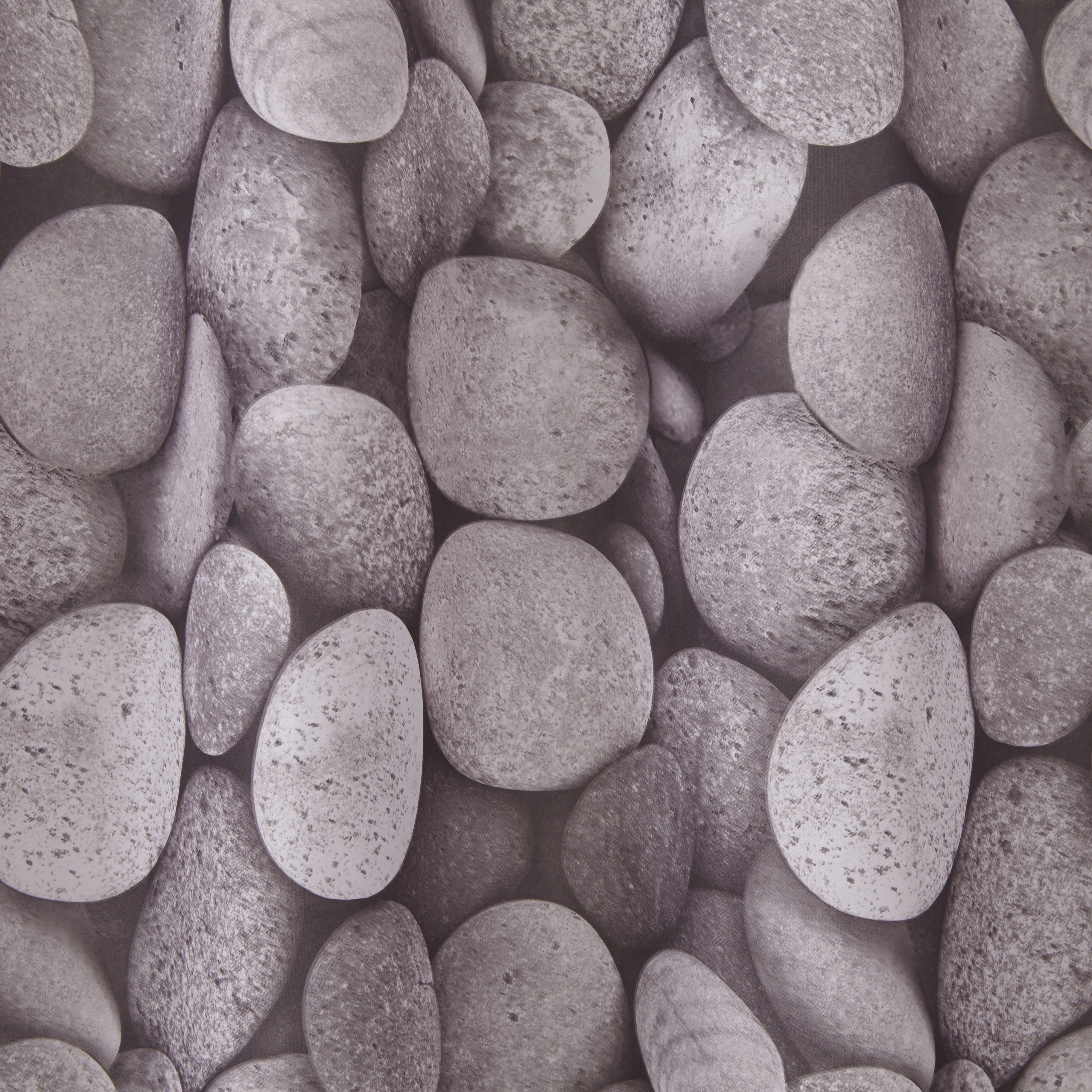 GoodHome Lunda Grey Pebble Shower curtain (W)180cm