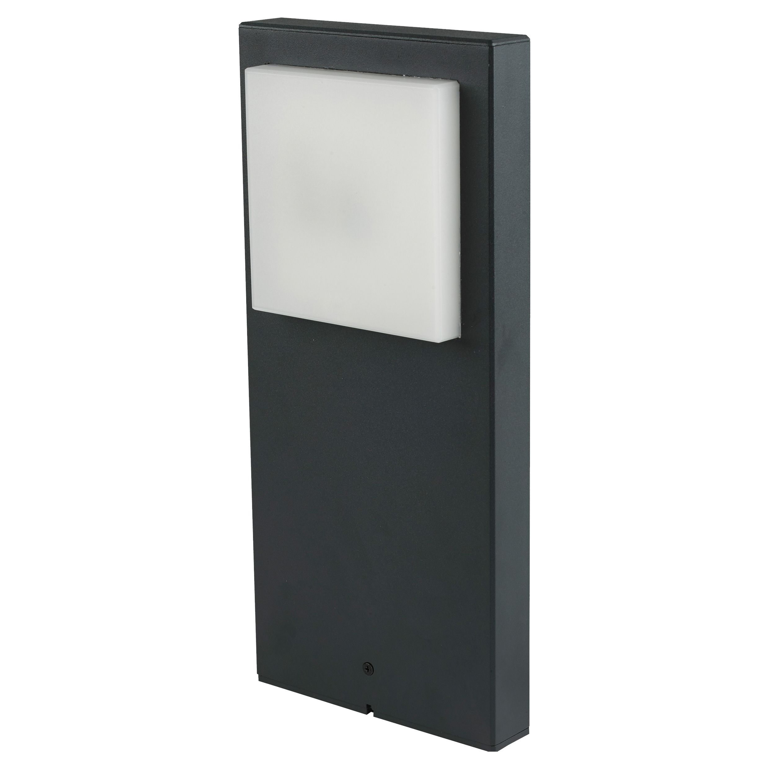 GoodHome Lutak Dark grey Mains-powered 1 lamp Integrated LED Outdoor Post light (H)400mm
