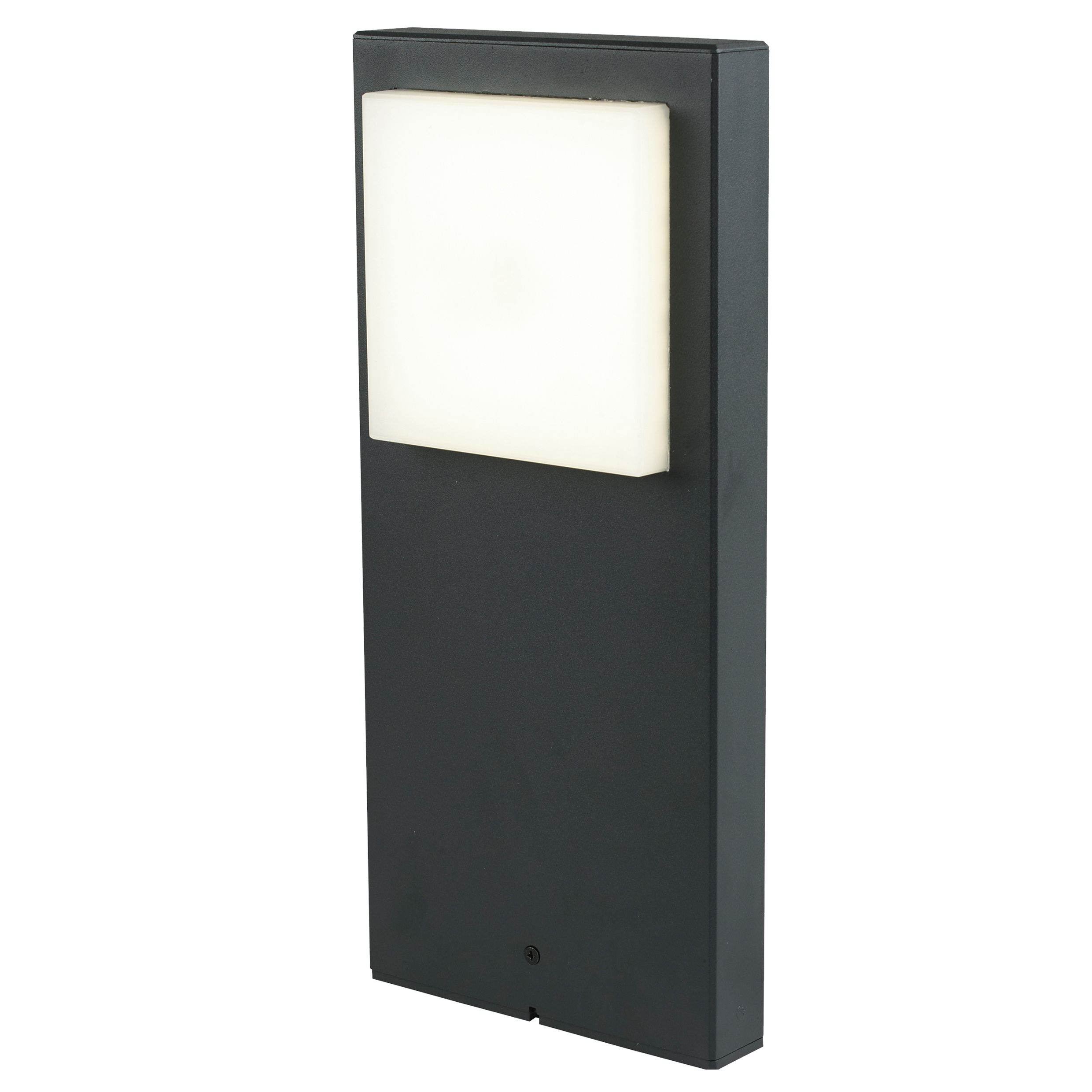 GoodHome Lutak Dark grey Mains-powered 1 lamp Integrated LED Outdoor Post light (H)400mm