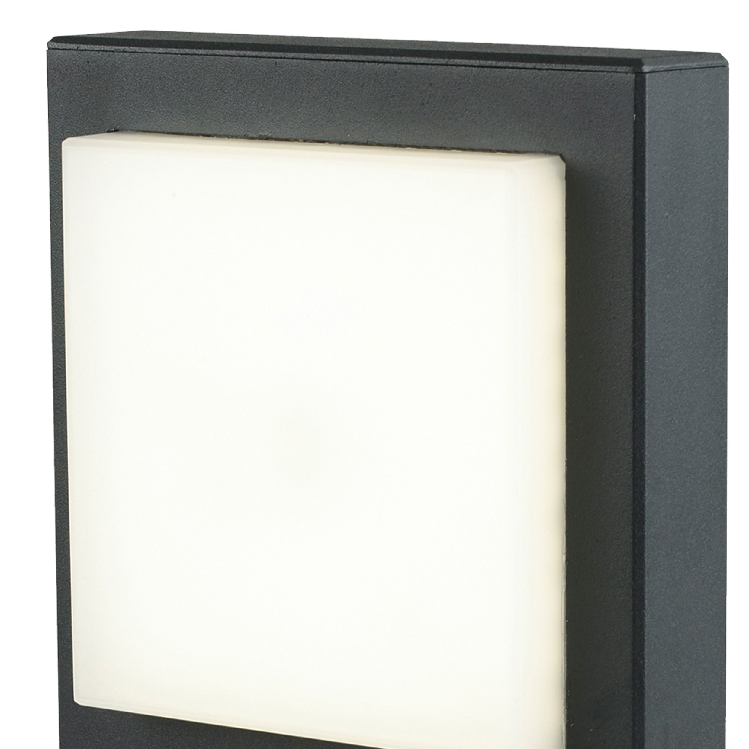 GoodHome Lutak Dark grey Mains-powered 1 lamp Integrated LED Outdoor Post light (H)400mm