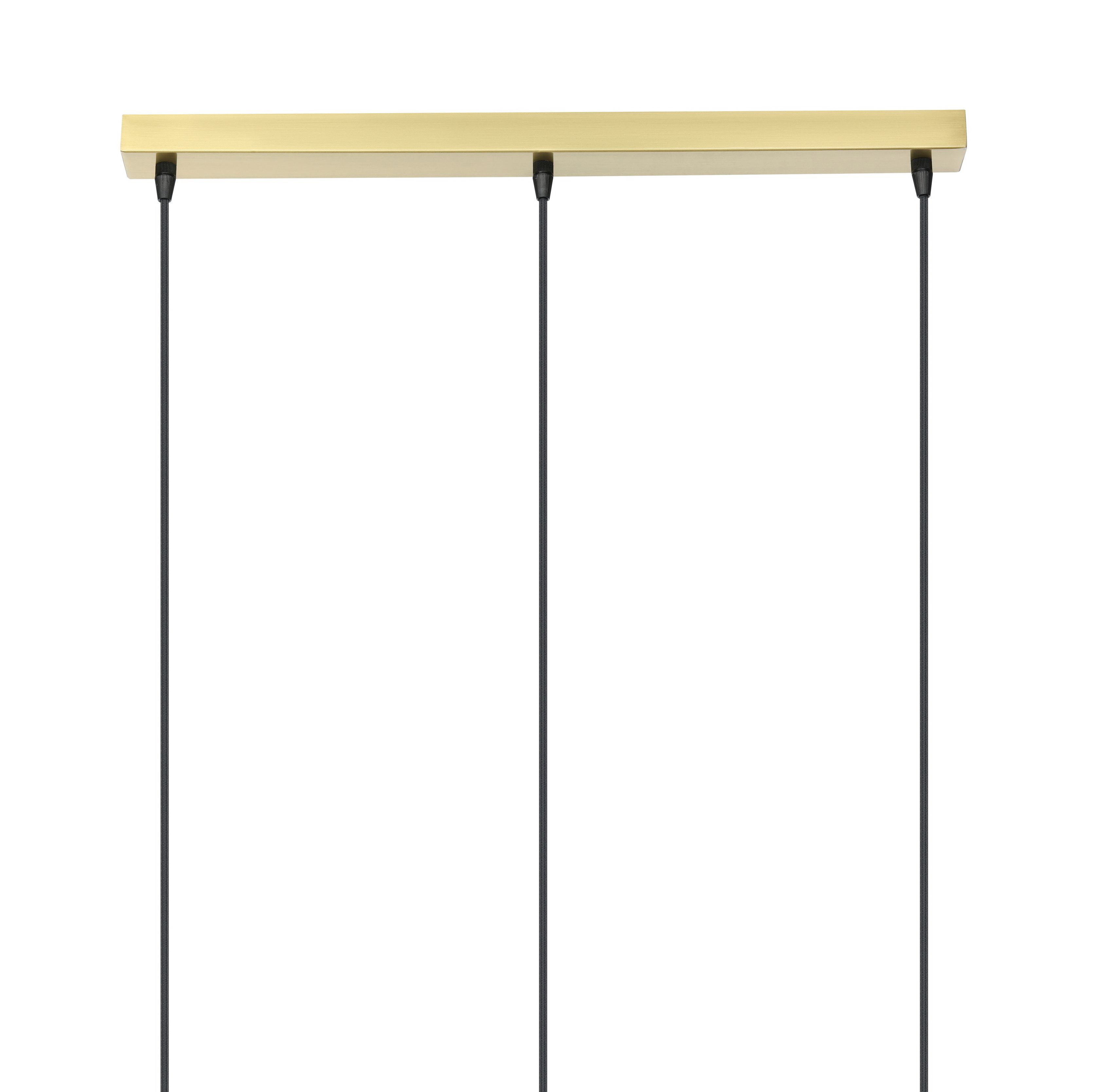 GoodHome Lybia Satin Brass 3 Lamp LED Pendant ceiling light, (Dia)740mm