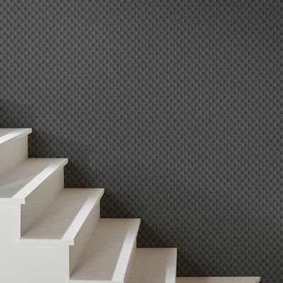 GoodHome Lyrata Black 3D effect Graphic Textured Wallpaper