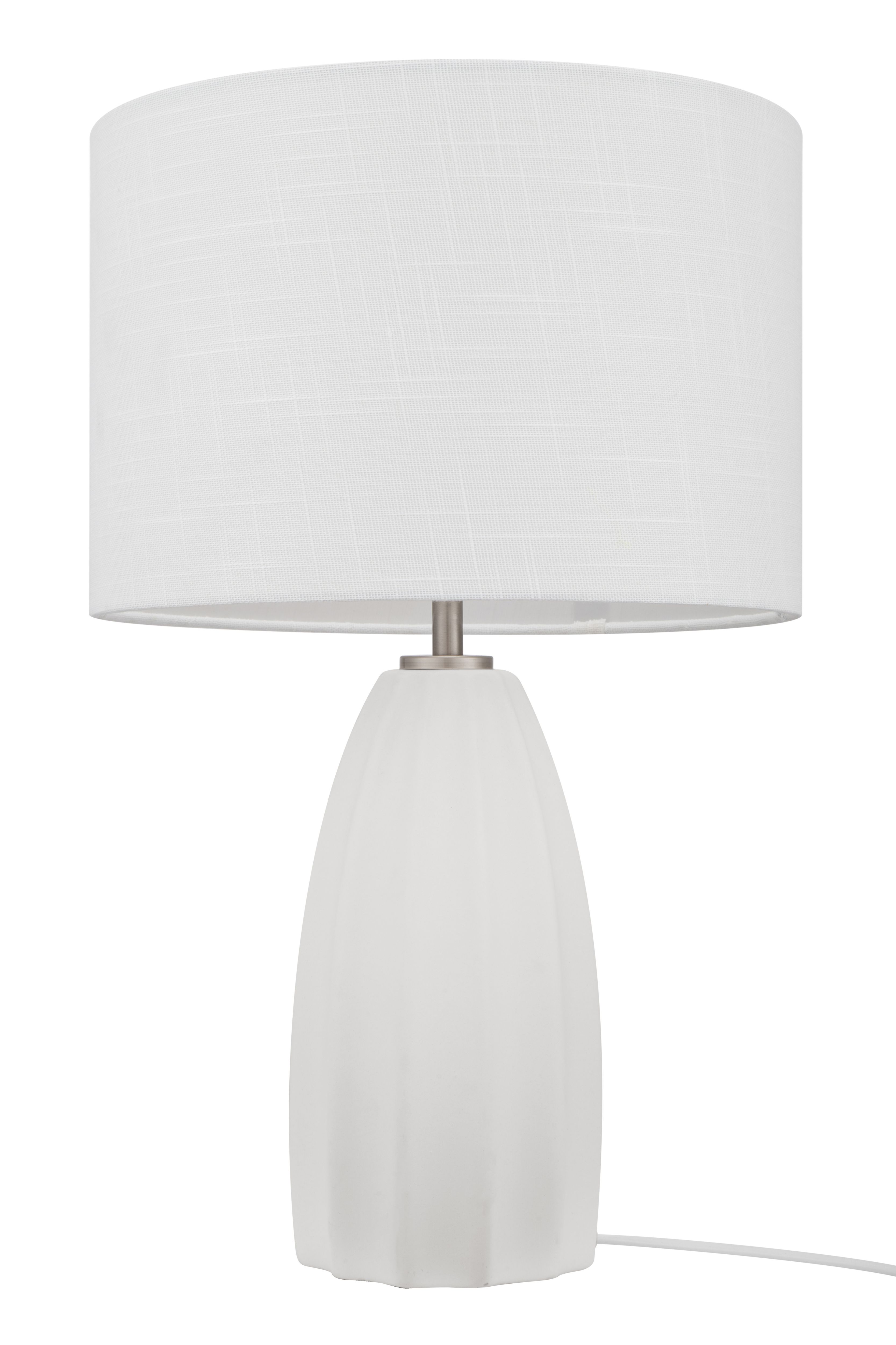 GoodHome Lytham Cream Straight Table lamp