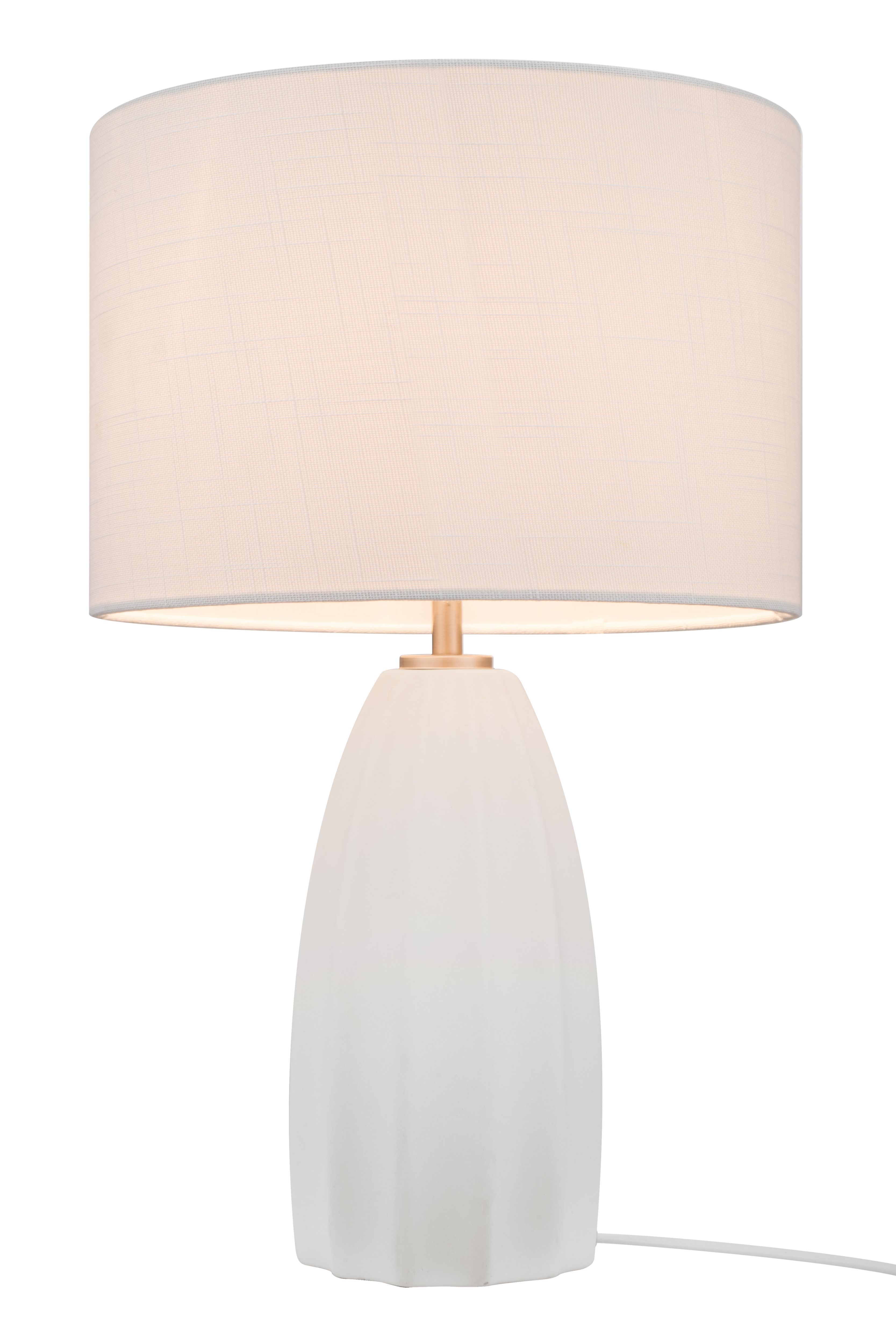 GoodHome Lytham Cream Straight Table lamp