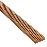 GoodHome Madeira Brown Spruce Deck board (L)2.4m (W)120mm (T)24mm