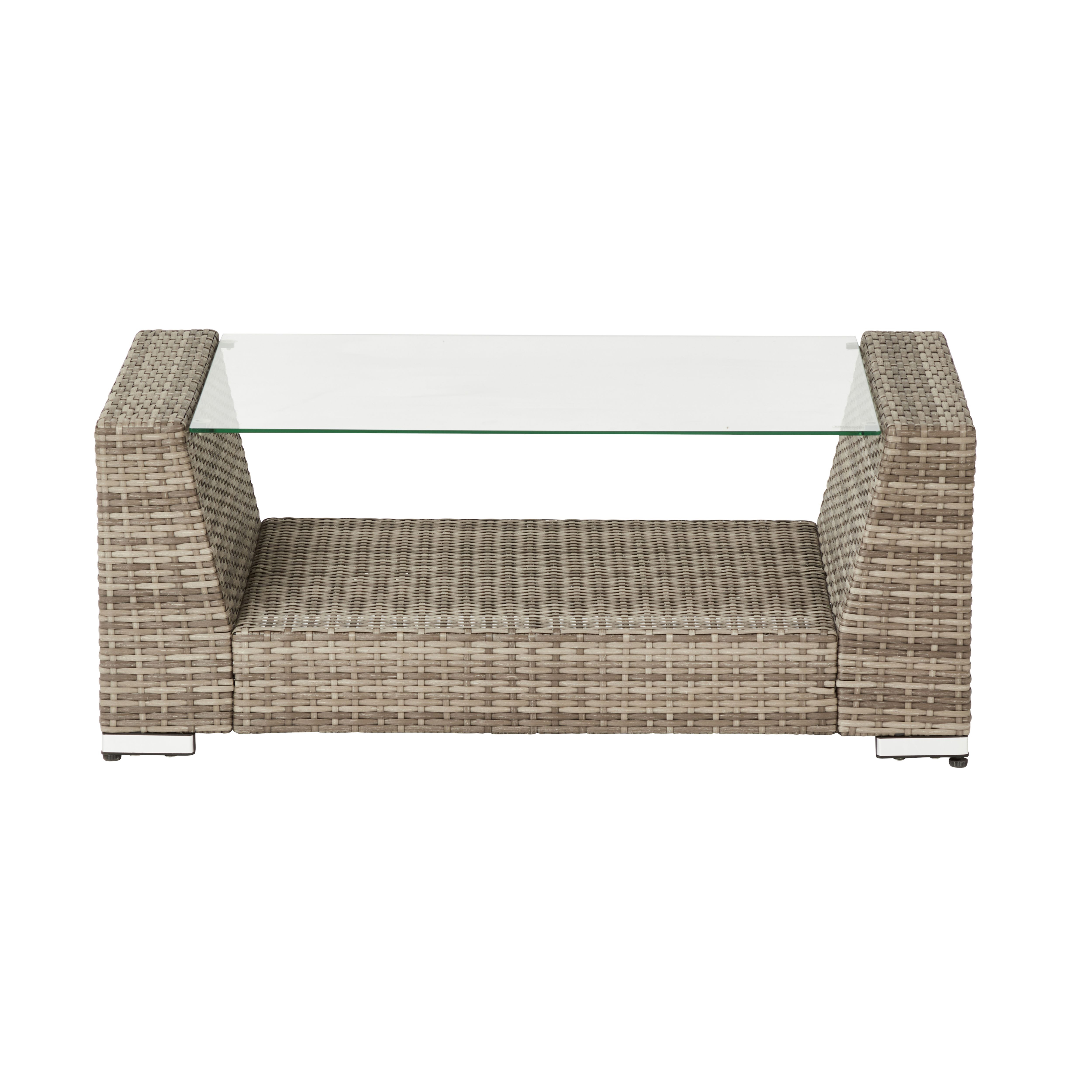 GoodHome Maevea Grey Rattan effect 4 seater Garden furniture set