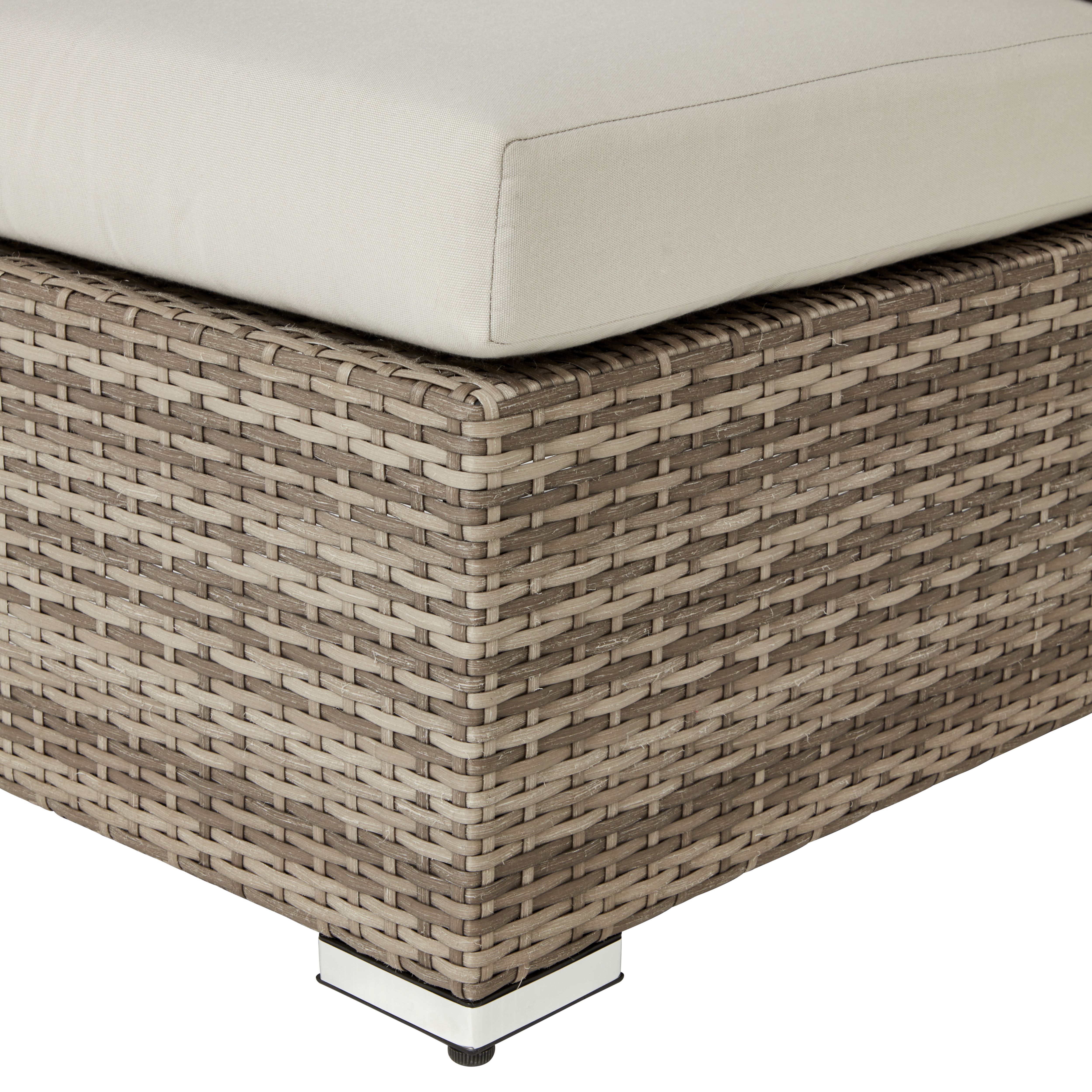 GoodHome Maevea Grey Rattan effect 4 seater Garden furniture set