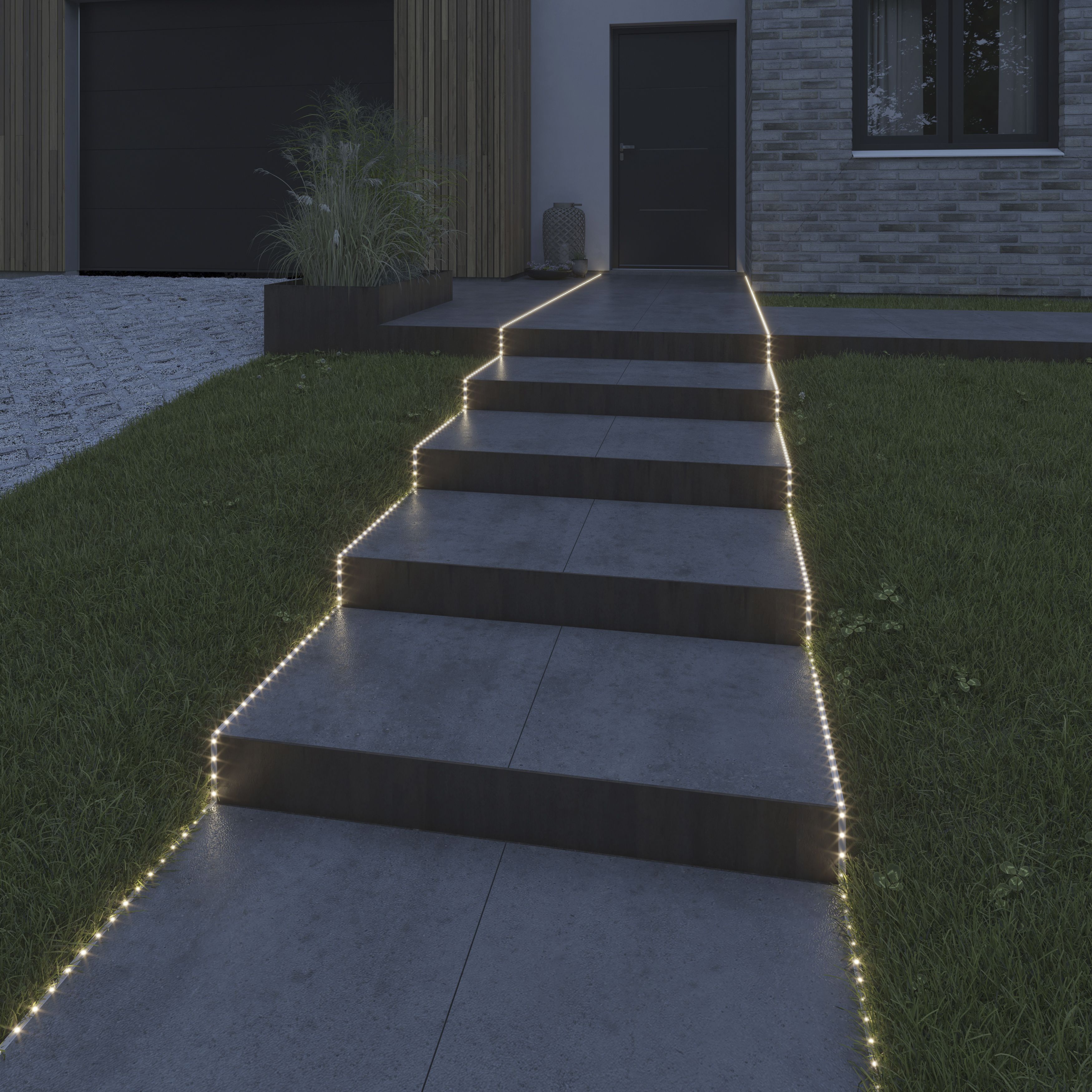 GoodHome Mains-powered (plug-in) LED Colour changing Strip light IP65 1200lm (L)3m