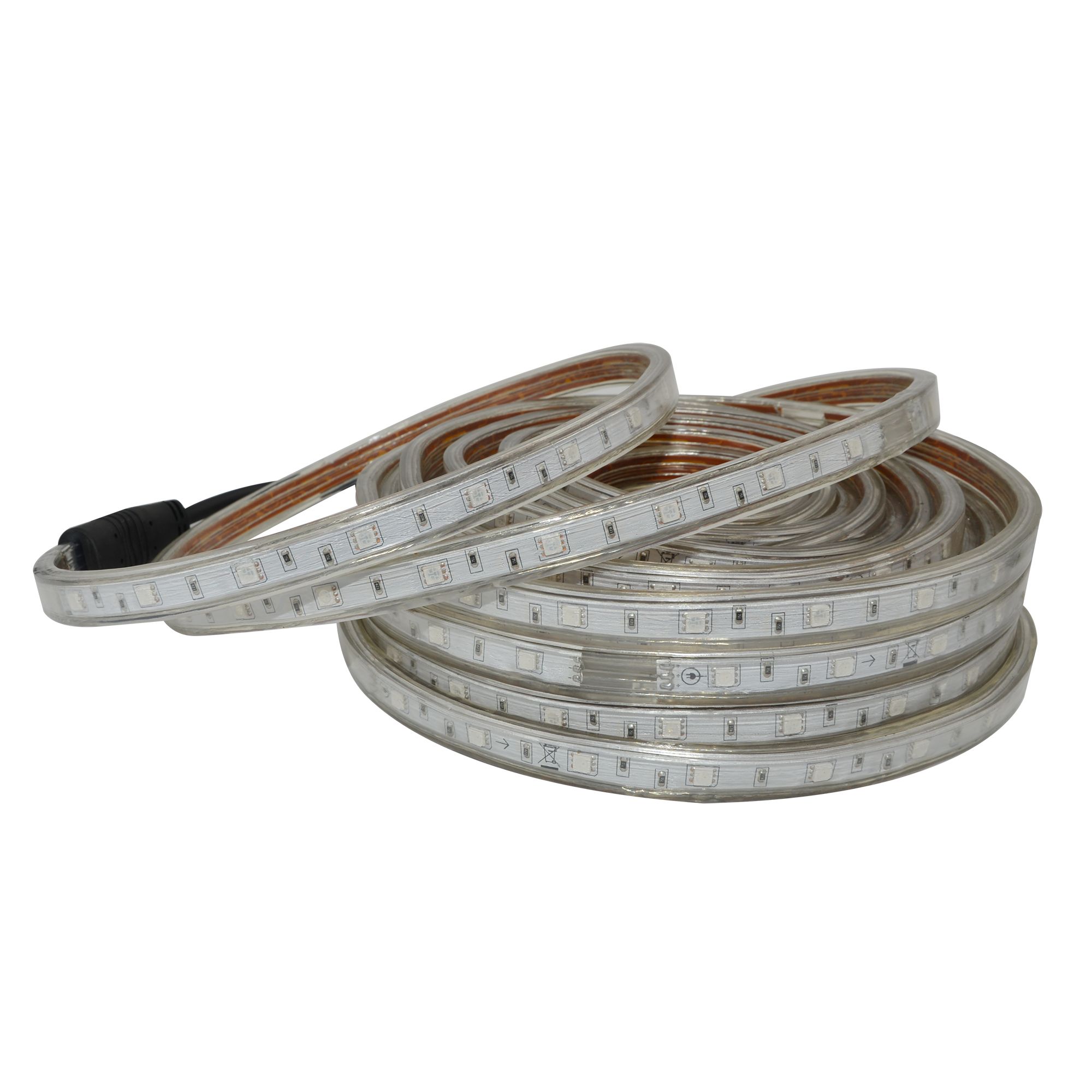GoodHome Mains-powered (plug-in) LED RGB Strip light IP65 (L)15m